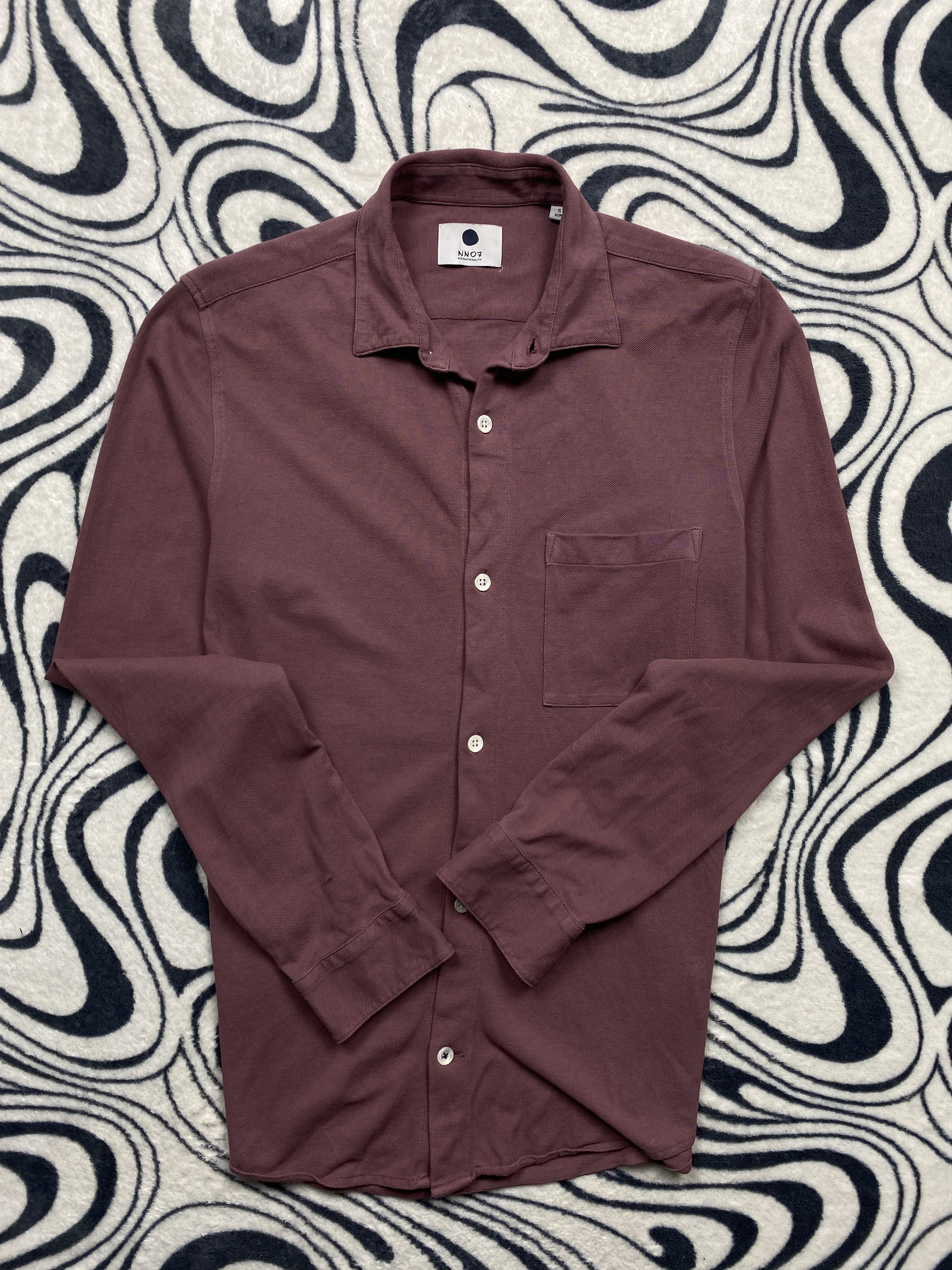 NN07 × Vintage No Nationality NN07 Mens Long Sleeve Polo Shirt Size US S / EU 44-46 / 1 - 1 Thumbnail