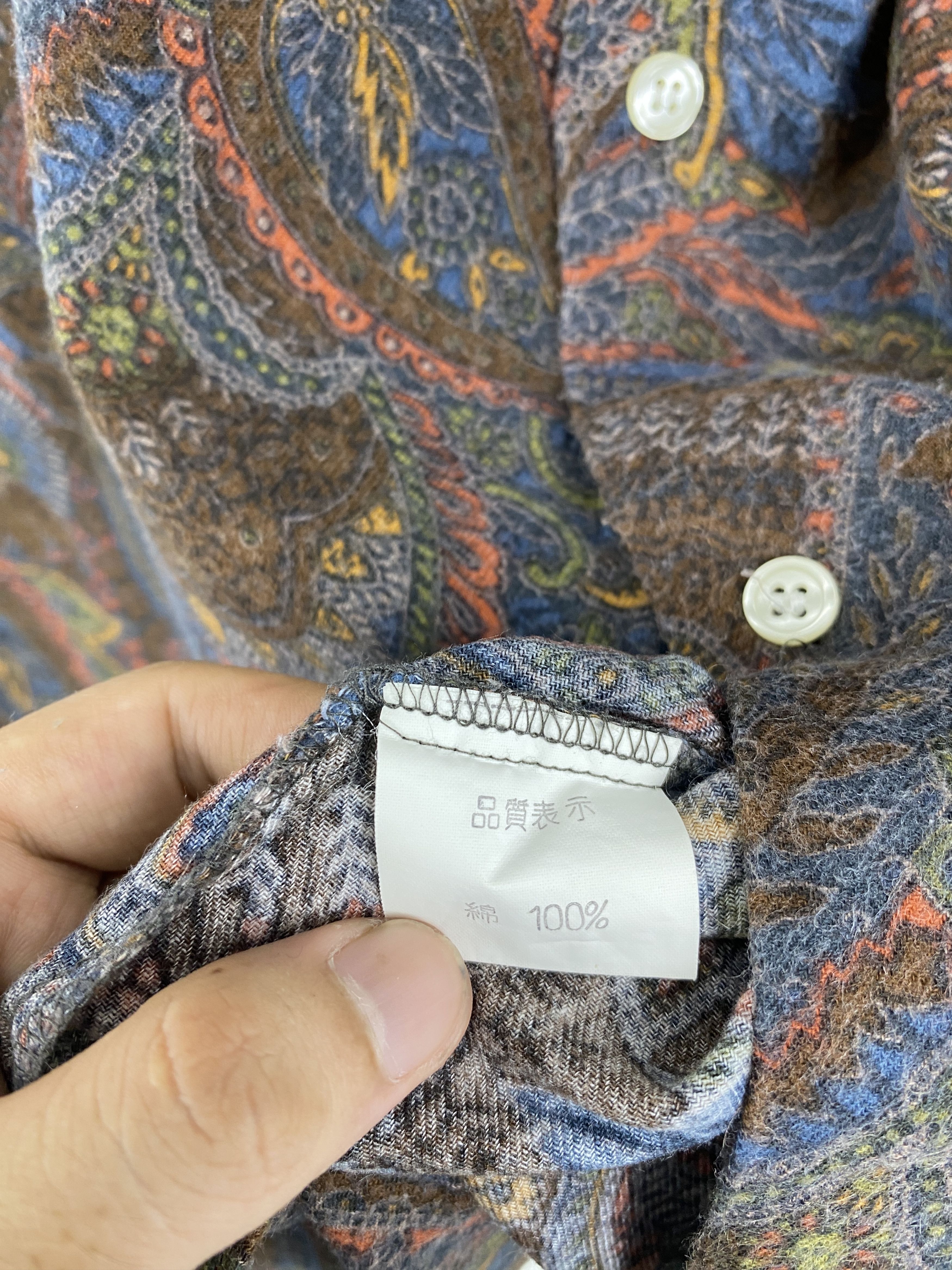 Flannel Vintage Vonsand Paisley Patterned Button Ups Shirt JA0092 Size US L / EU 52-54 / 3 - 6 Thumbnail