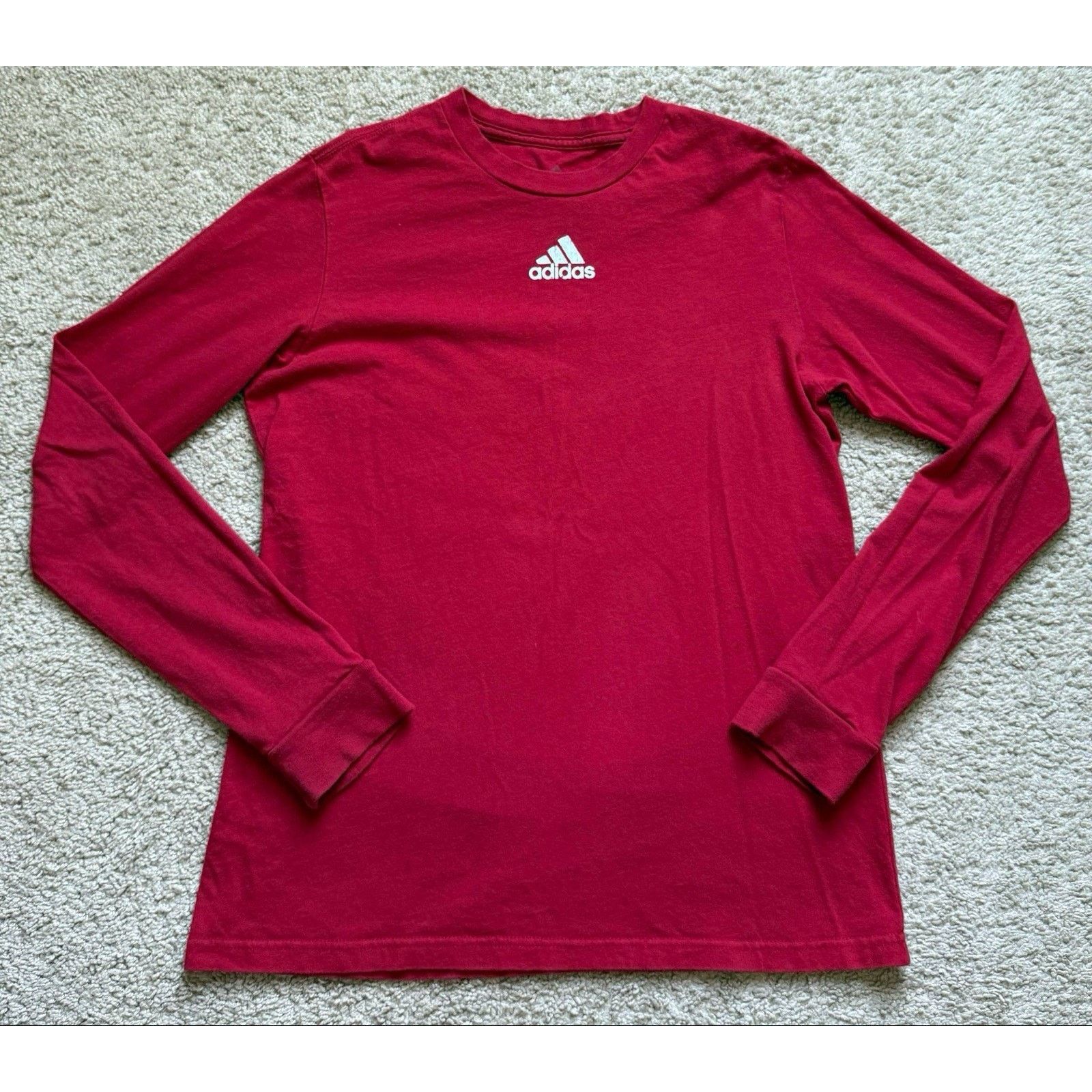 Adidas Adidas Badge Of Sport Logo Long Sleeve Red T-Shirt Men Small Size US S / EU 44-46 / 1 - 9 Thumbnail