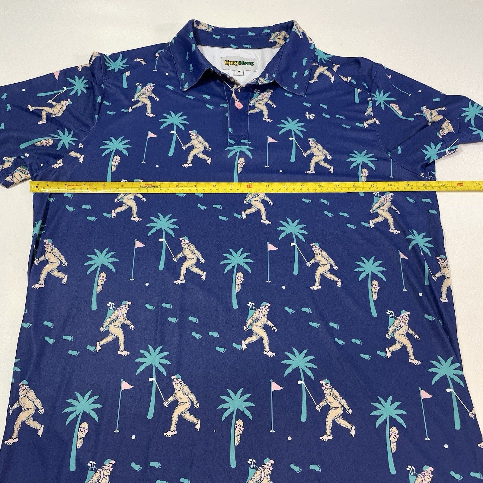 Tipsy Elves TIPSY ELVES “BIGFOOT BOGEY” GOLF POLO SHIRT Men's Sz L Blue Size US L / EU 52-54 / 3 - 5 Thumbnail