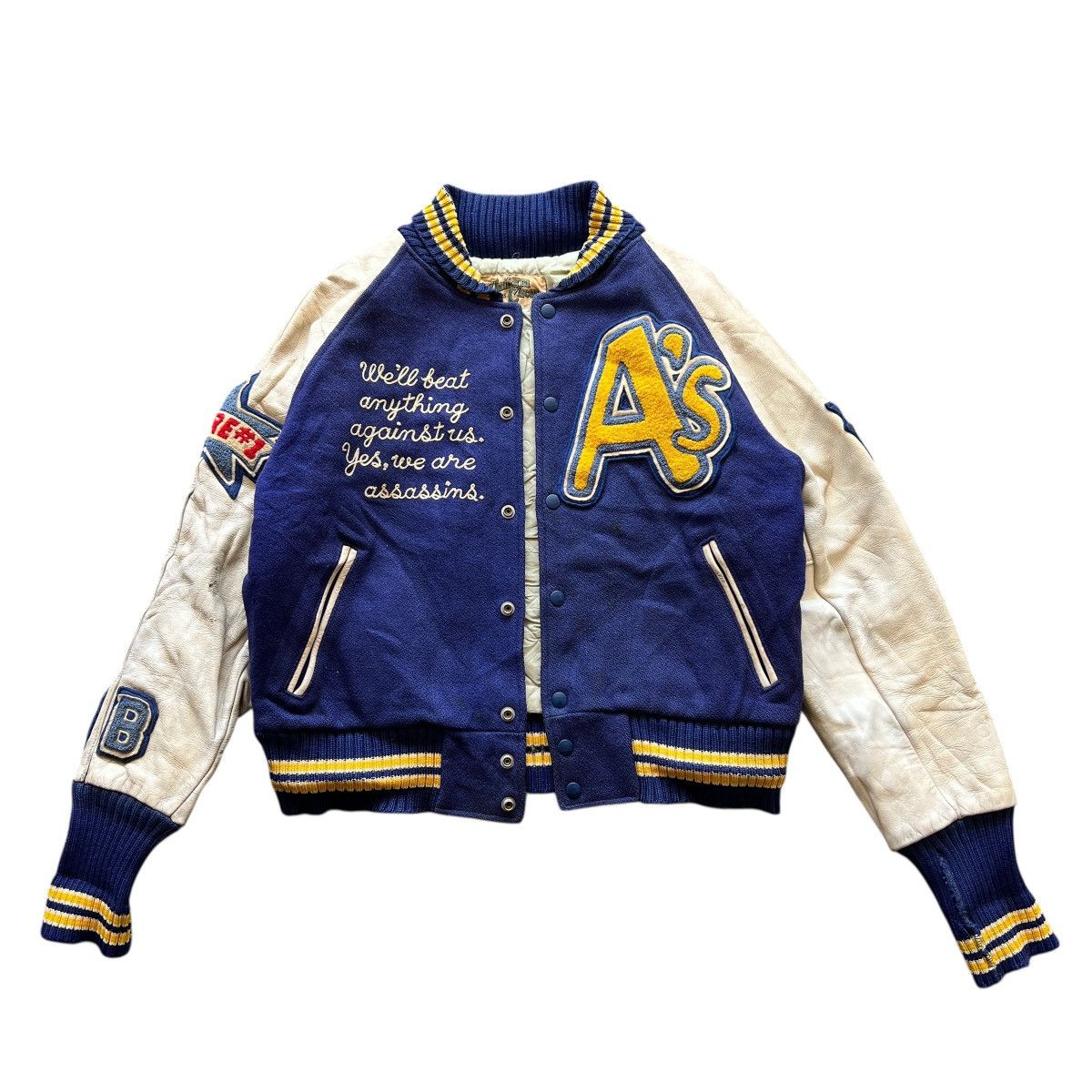 Vintage 🔥 Vintage Tm Athletics Beams Varsity Stadium Jacket Size US M / EU 48-50 / 2 - 4 Thumbnail