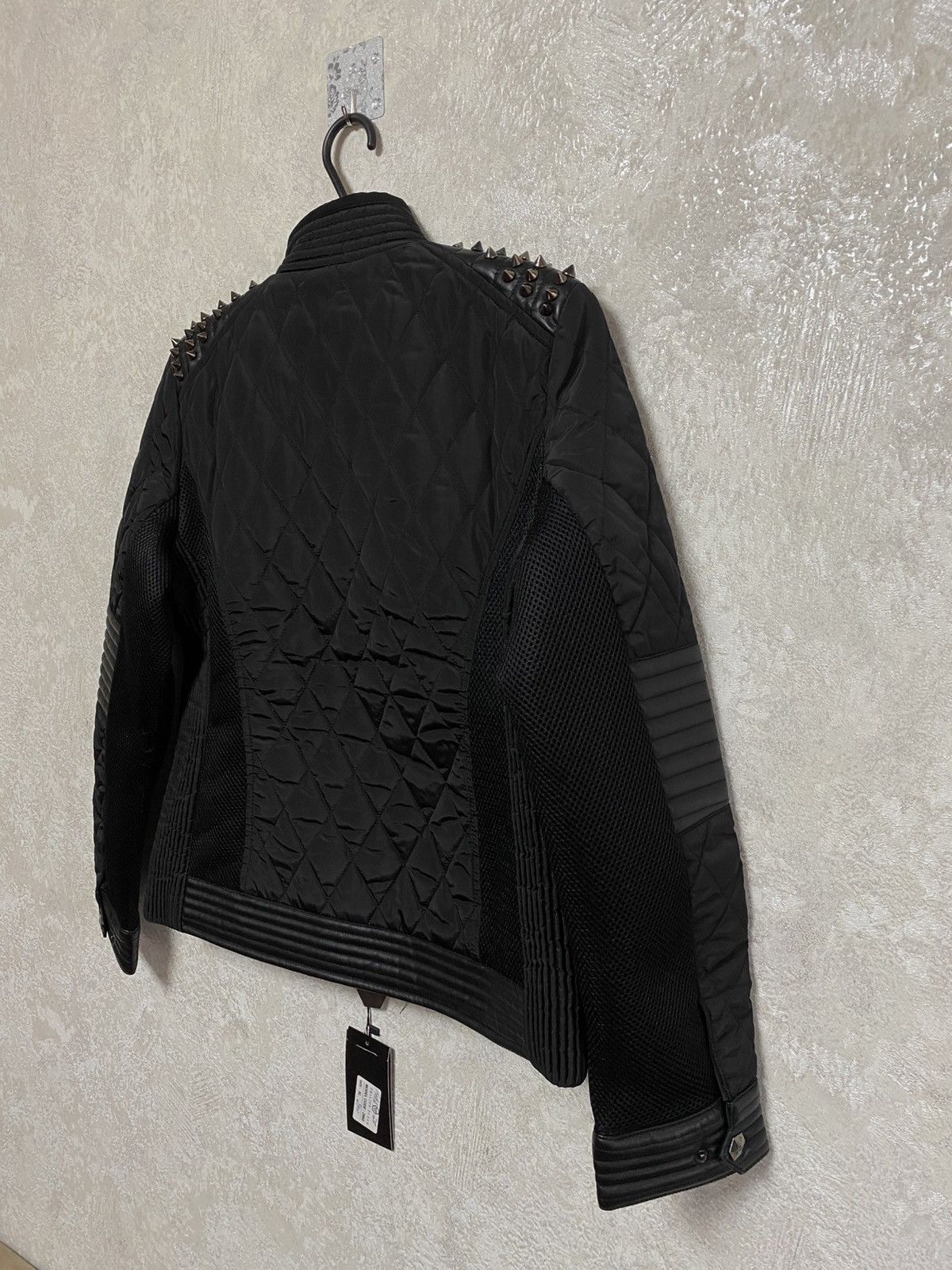 Philipp Plein Philipp Plein biker Studded Jacket with Leather Accents Size XL / US 12-14 / IT 48-50 - 10 Thumbnail