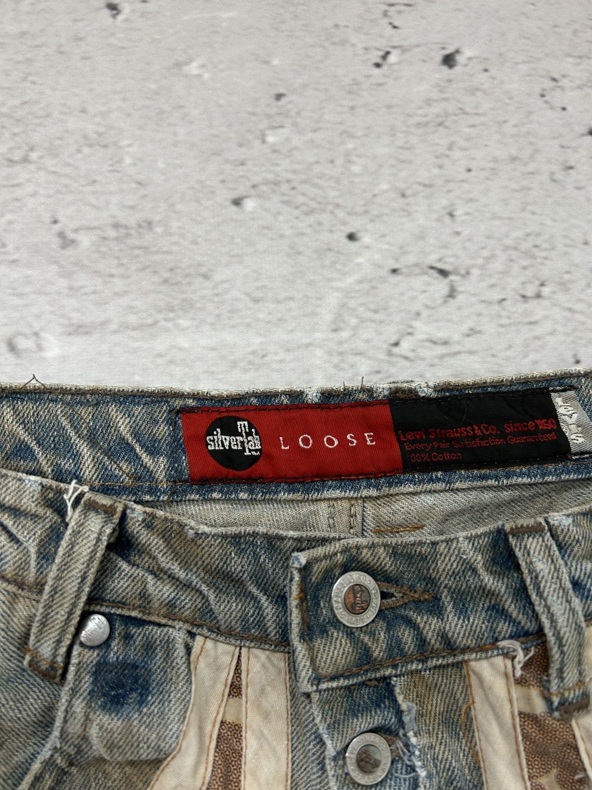 Levi's Vintage Clothing 🔥VINTAGE LEVIS SILVER TAB CUSTOM DISTRESSED DENIM JEANS 90s🔥 Size US 32 / EU 48 - 9 Thumbnail