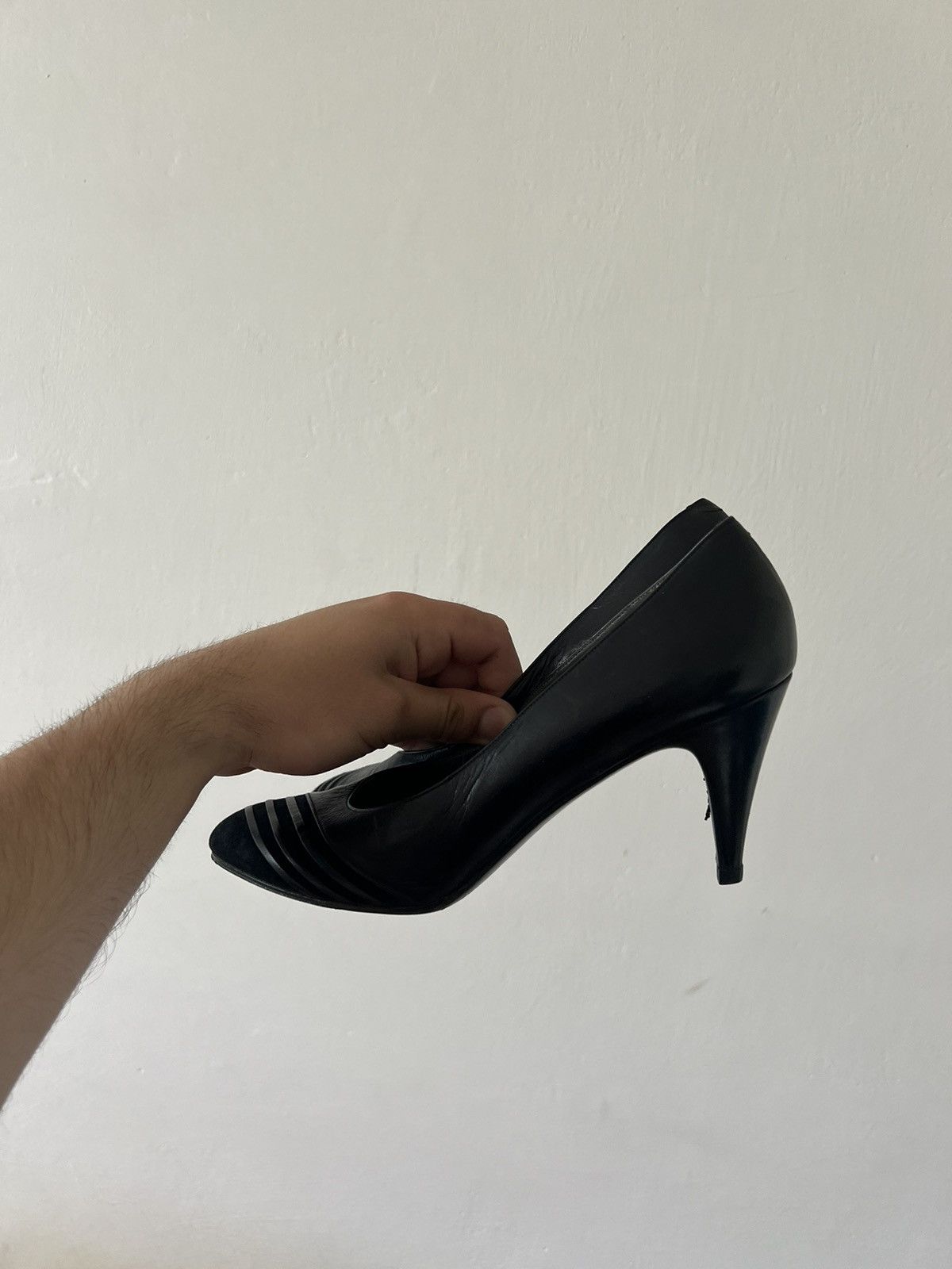 Celine × Vintage Celine vintage high heels shoes avant garde 90s fait main Size US 7.5 / IT 37.5 - 3 Thumbnail