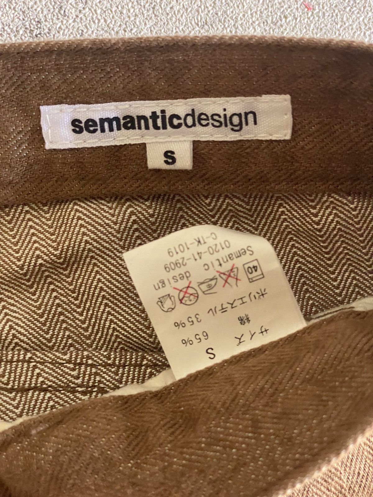 semanticdesign 2000s Semantic Design Archive Panel Herringbone Pants Size 26" / US 2 / IT 38 - 8 Thumbnail