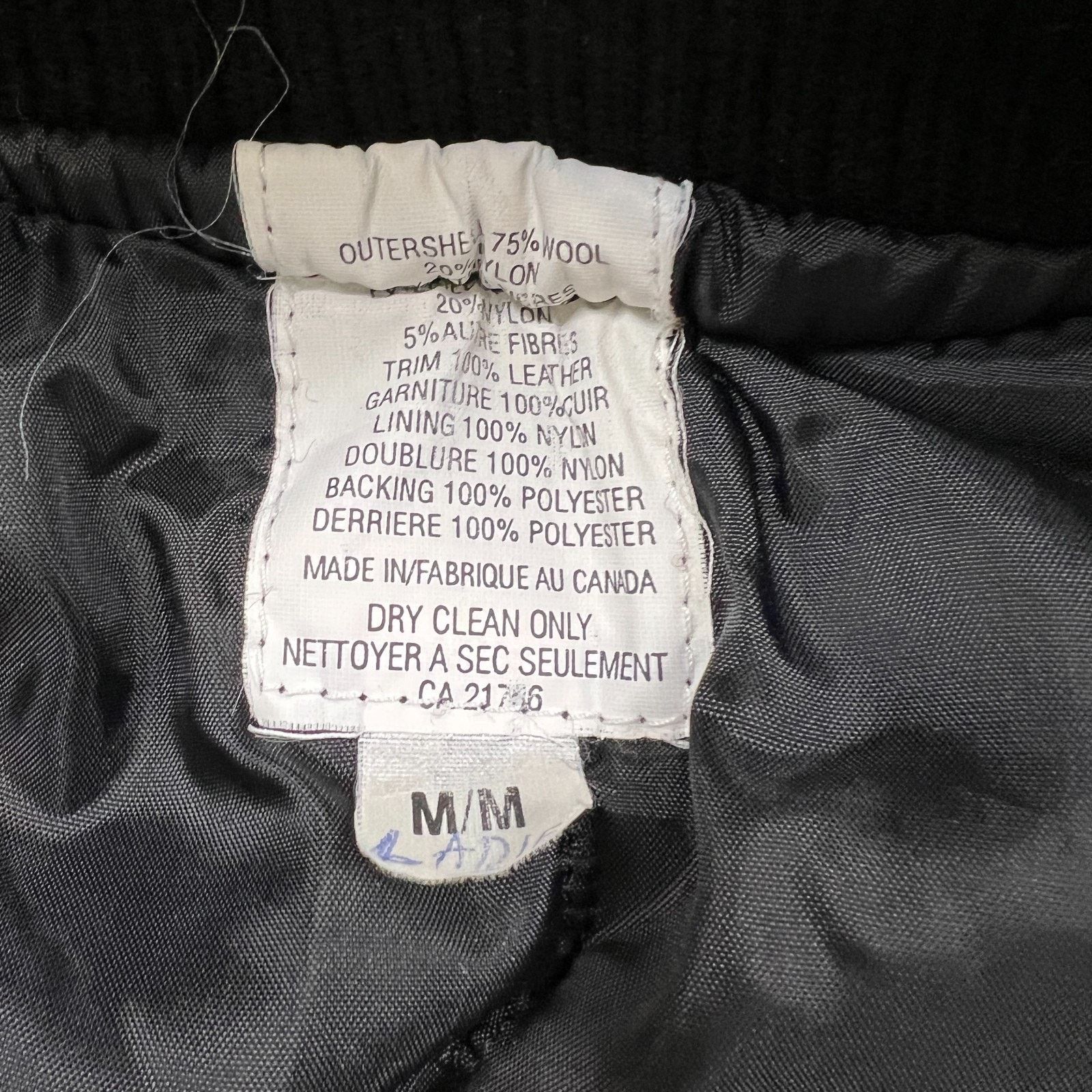 Vintage Vintage EMI Music Canada Varsity Jacket Wool Leather 90s Size US M / EU 48-50 / 2 - 8 Thumbnail