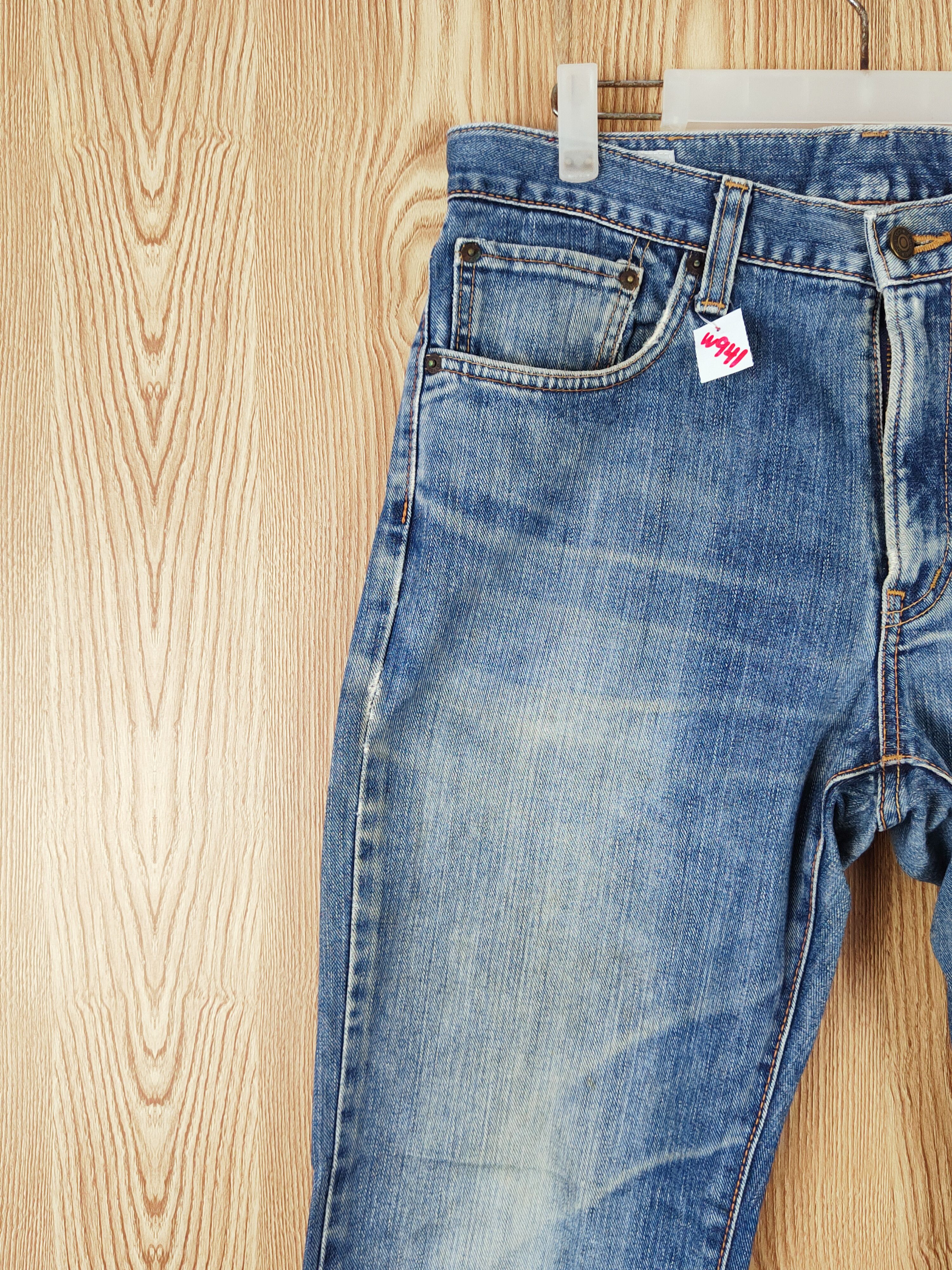 Edwin Edwin Blue Distressed Ripped Jeans #W941 Size US 33 - 3 Thumbnail