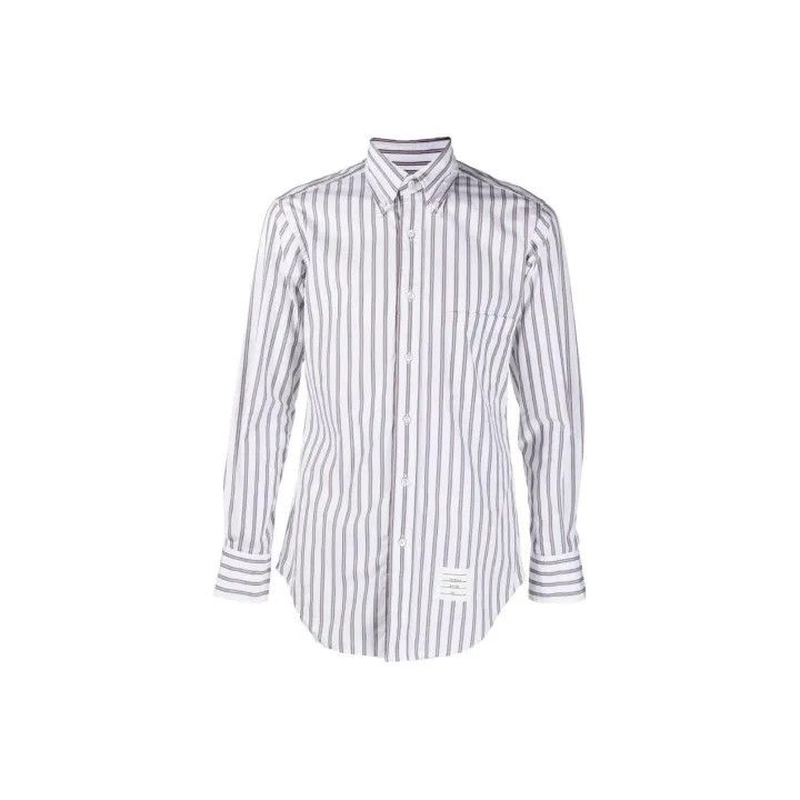 Thom Browne Thom Browne Striped Long Sleeve Shirt for Men 0079 Size US S / EU 44-46 / 1 - 1 Thumbnail