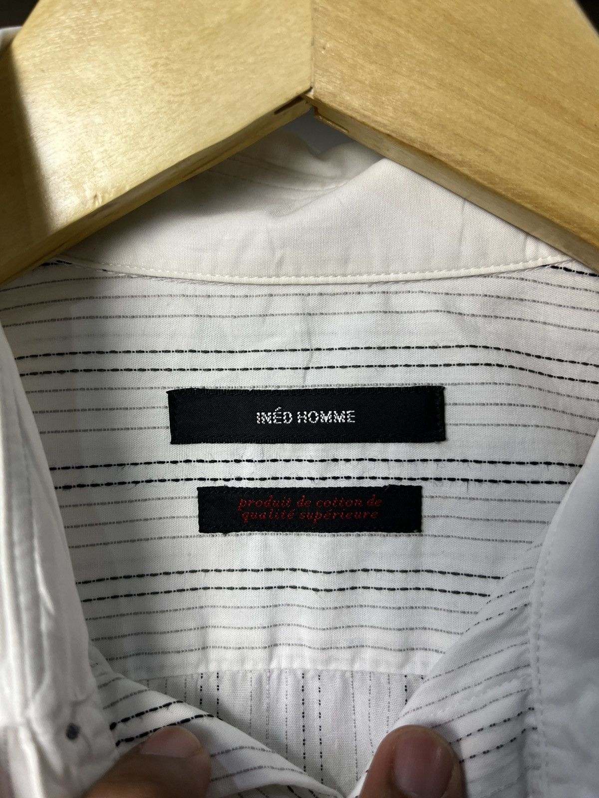 Japanese Brand × Y's × Yohji Yamamoto Ined Homme by Yohji Yamamoto stripes shirt Size US M / EU 48-50 / 2 - 4 Thumbnail