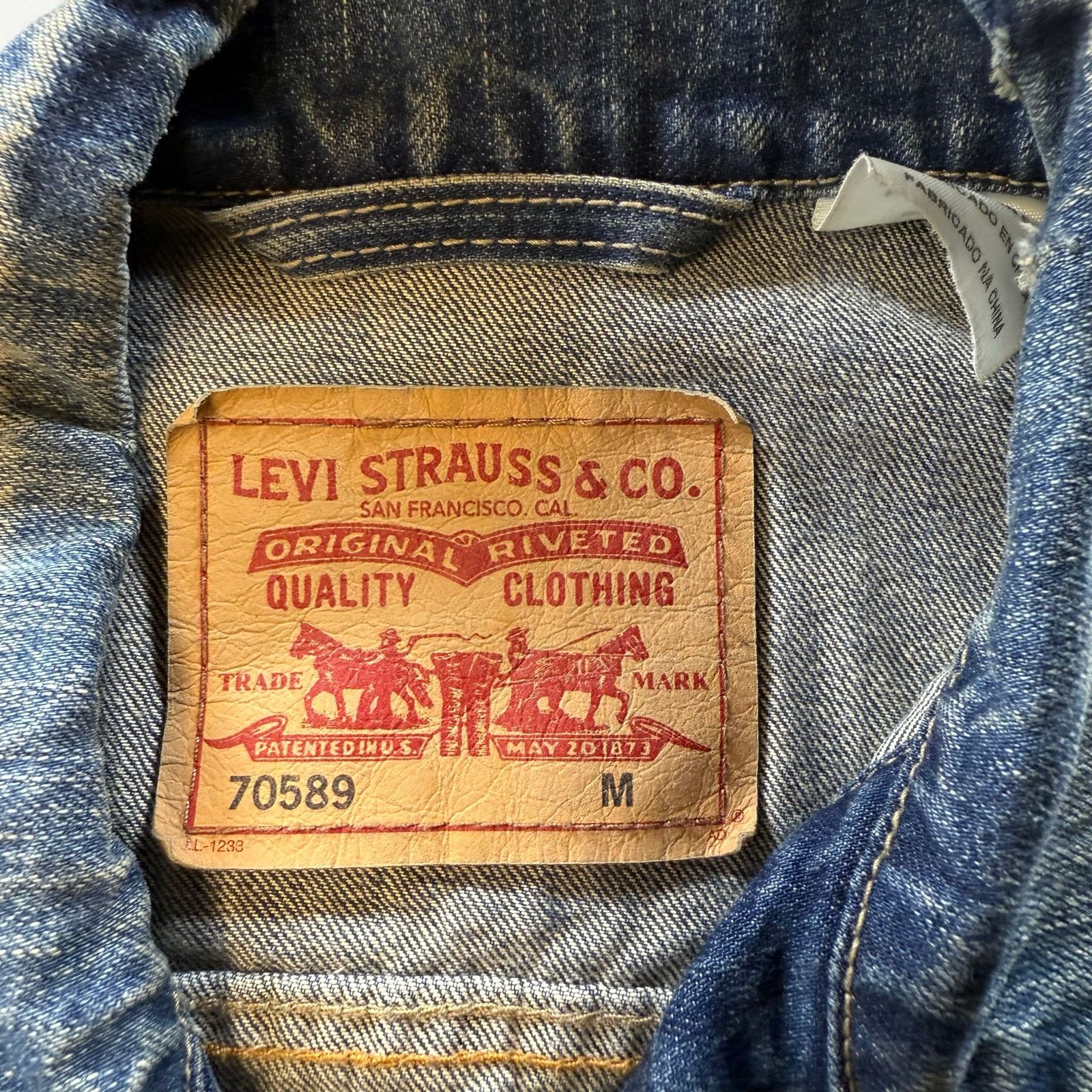 Levi's Levi's 70589 Trucker Denim Blue Jean Jacket Mens Size M Size US M / EU 48-50 / 2 - 7 Thumbnail