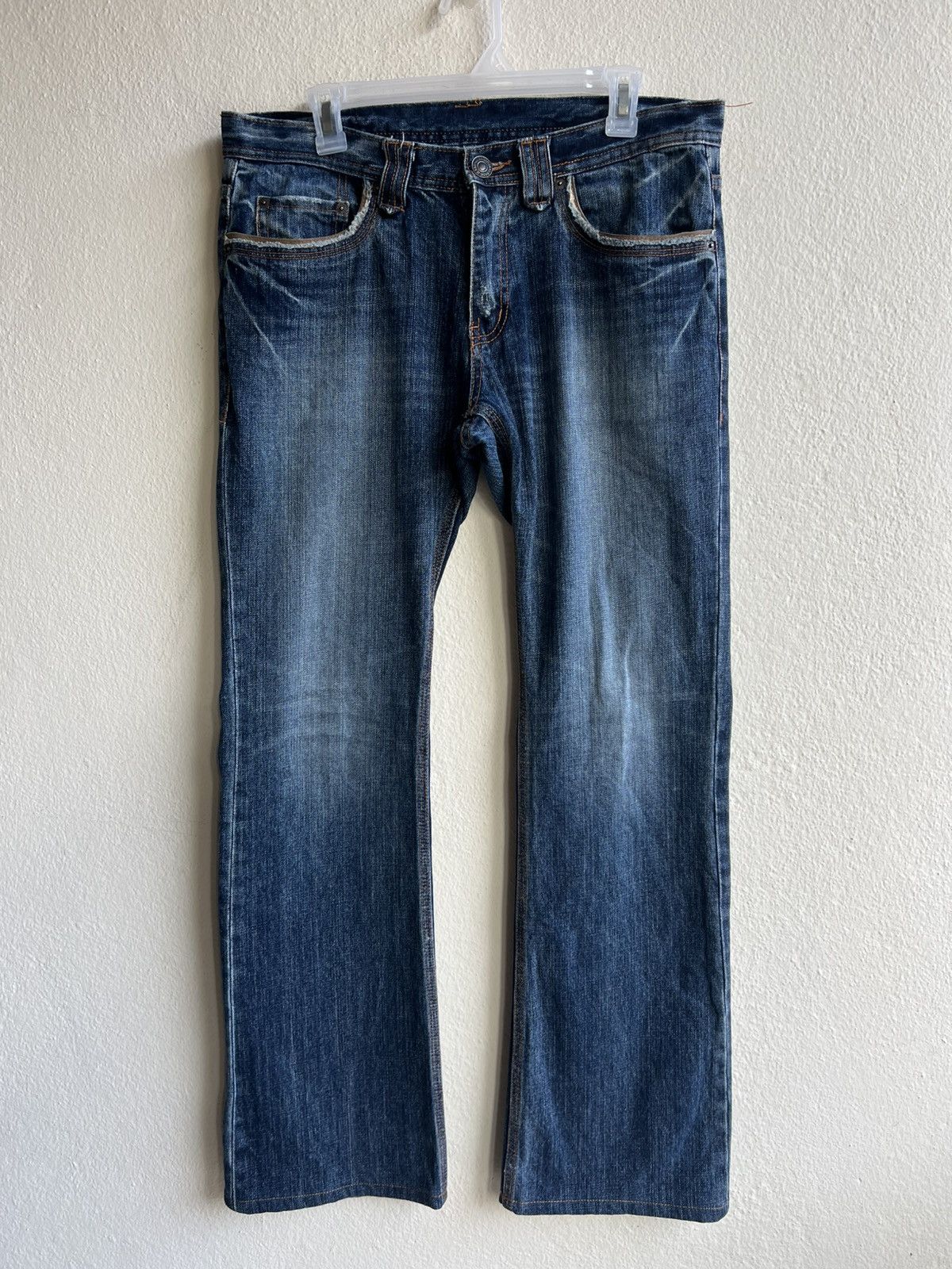 14th Addiction Edge Rupert Japan Faded Denim Bootcut Jeans Flare Size US 32 / EU 48 - 2 Thumbnail