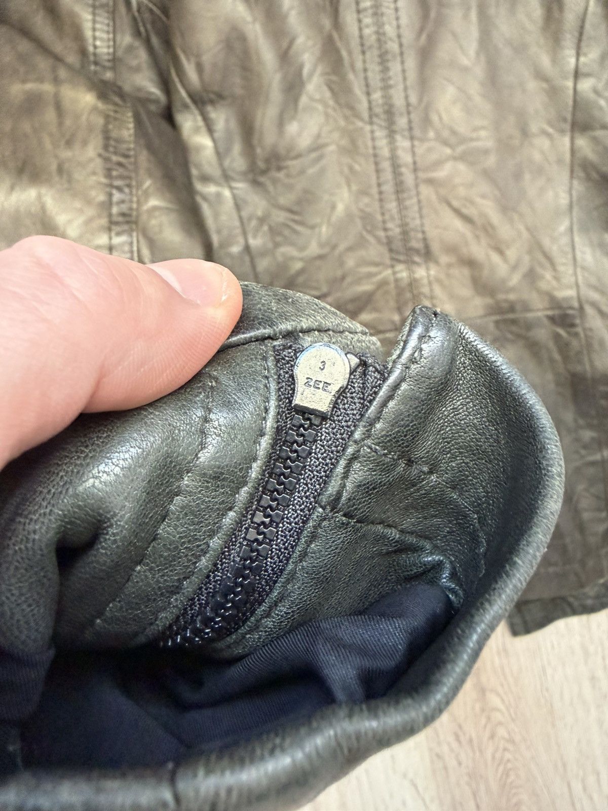 DRYKORN Drykorn NAKY Leather Jacket Ws Size 2 Green Double Breasted Size S / US 4 / IT 40 - 20 Thumbnail