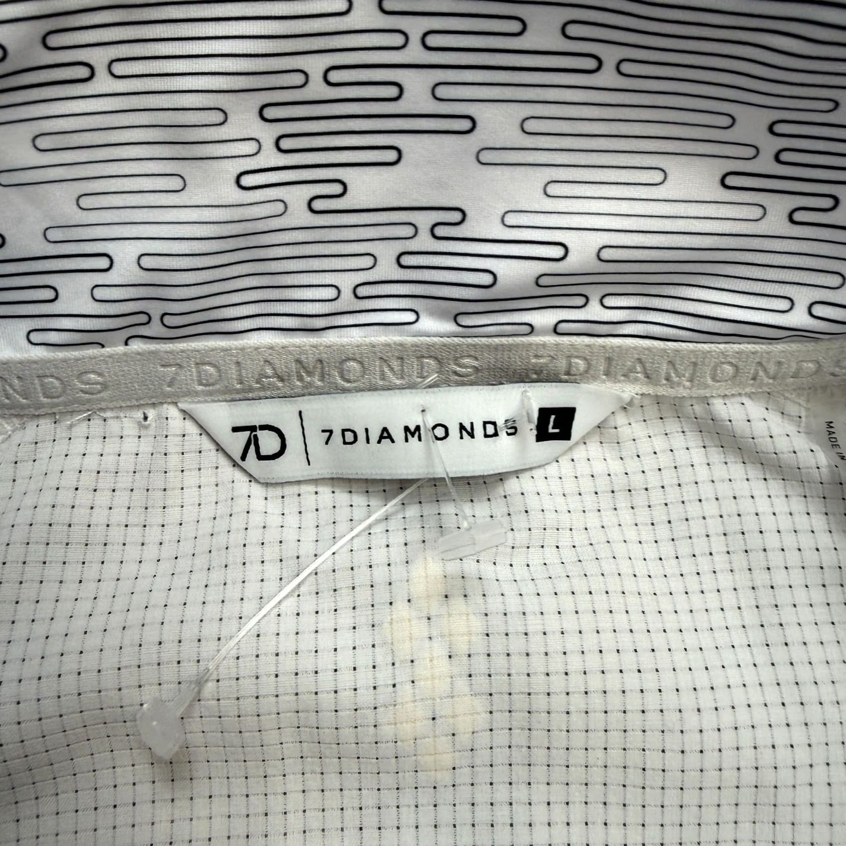 Vintage 7 Diamonds Oxygenate Quarter Zip Men L White Moisture Wicking Lightweight Golf Pullover shirt 1/4 Zip Men White 7 Diamonds Golf Size US L / EU 52-54 / 3 - 2 Thumbnail
