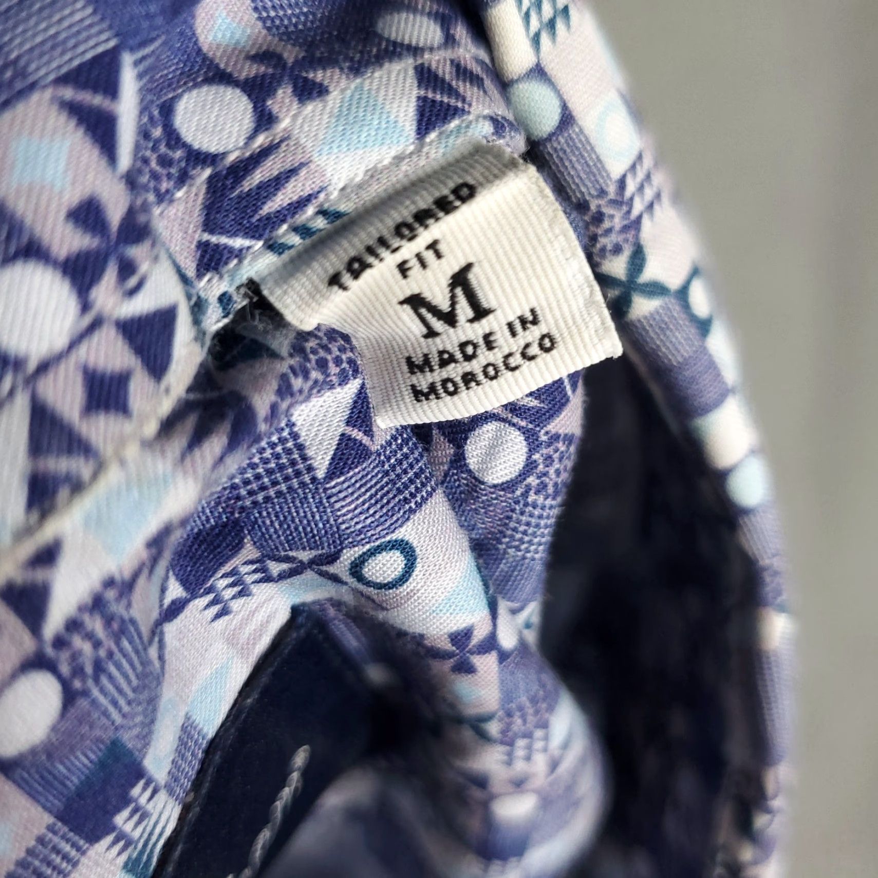 Robert Graham Robert Graham Shirt Mens M Blue Geometric Button-Up Long Sleeve Size US M / EU 48-50 / 2 - 8 Thumbnail