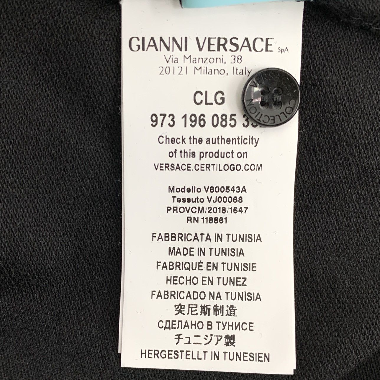 Versace Versace 23 Black Medusa Head Button Front Polo Shirt K26WX Size US S / EU 44-46 / 1 - 7 Thumbnail