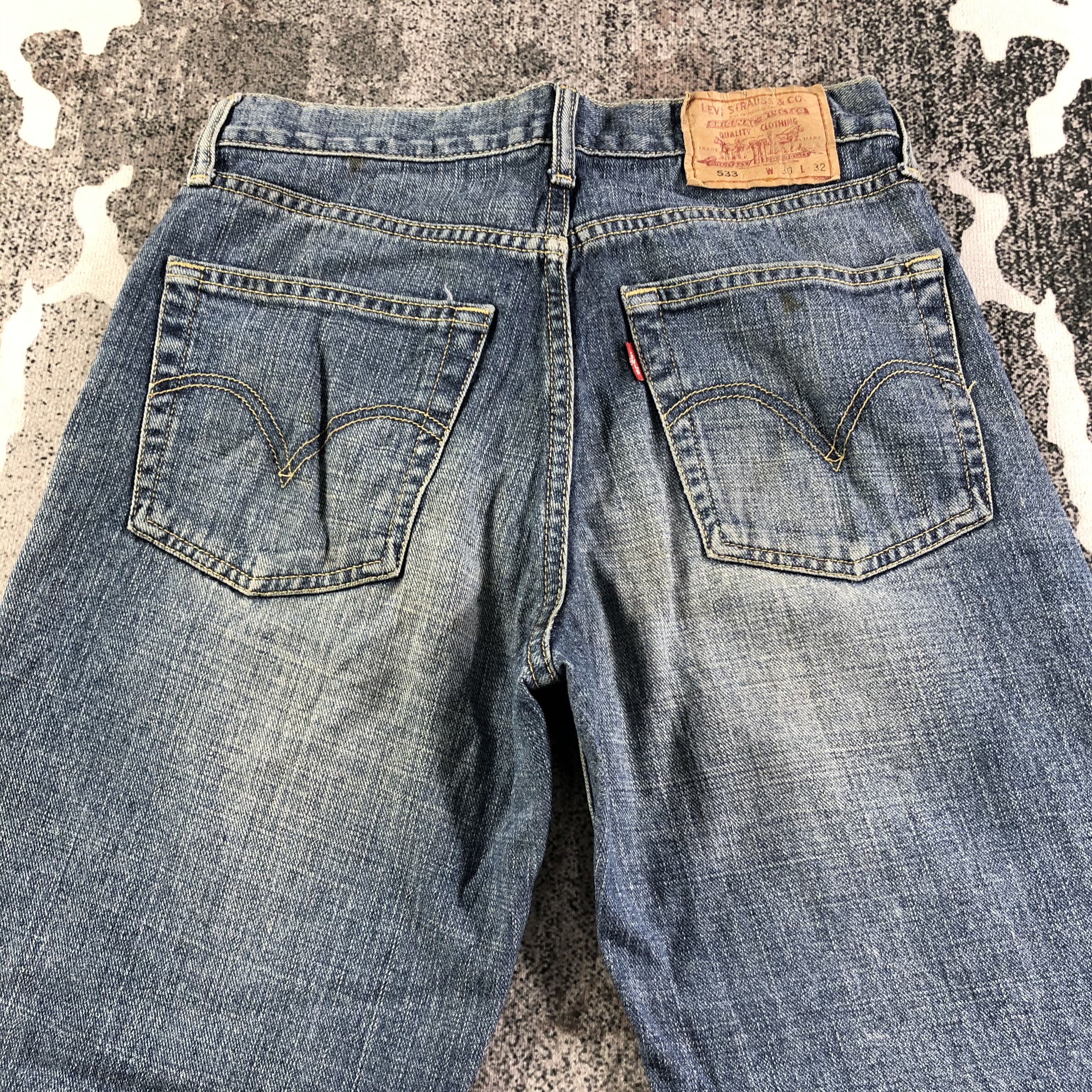 Levi's Vintage Levis 533 Jeans Medium Wash Denim KJ2285 Size US 29 - 4 Thumbnail
