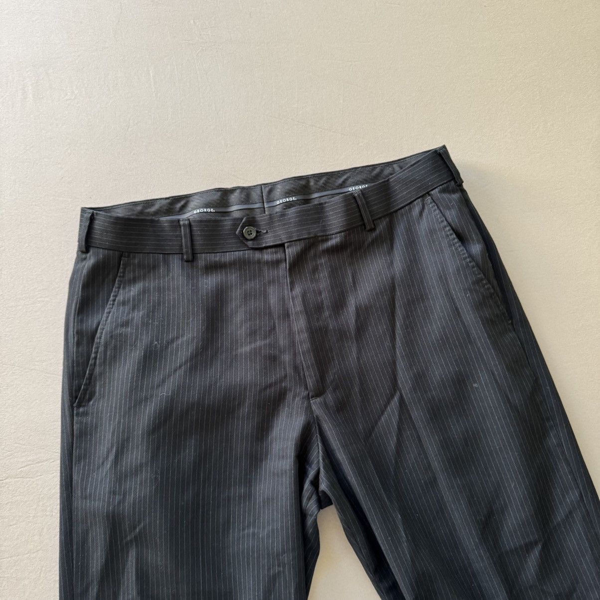 George George. Pinstripe Trousers Size 34R - 3 Thumbnail