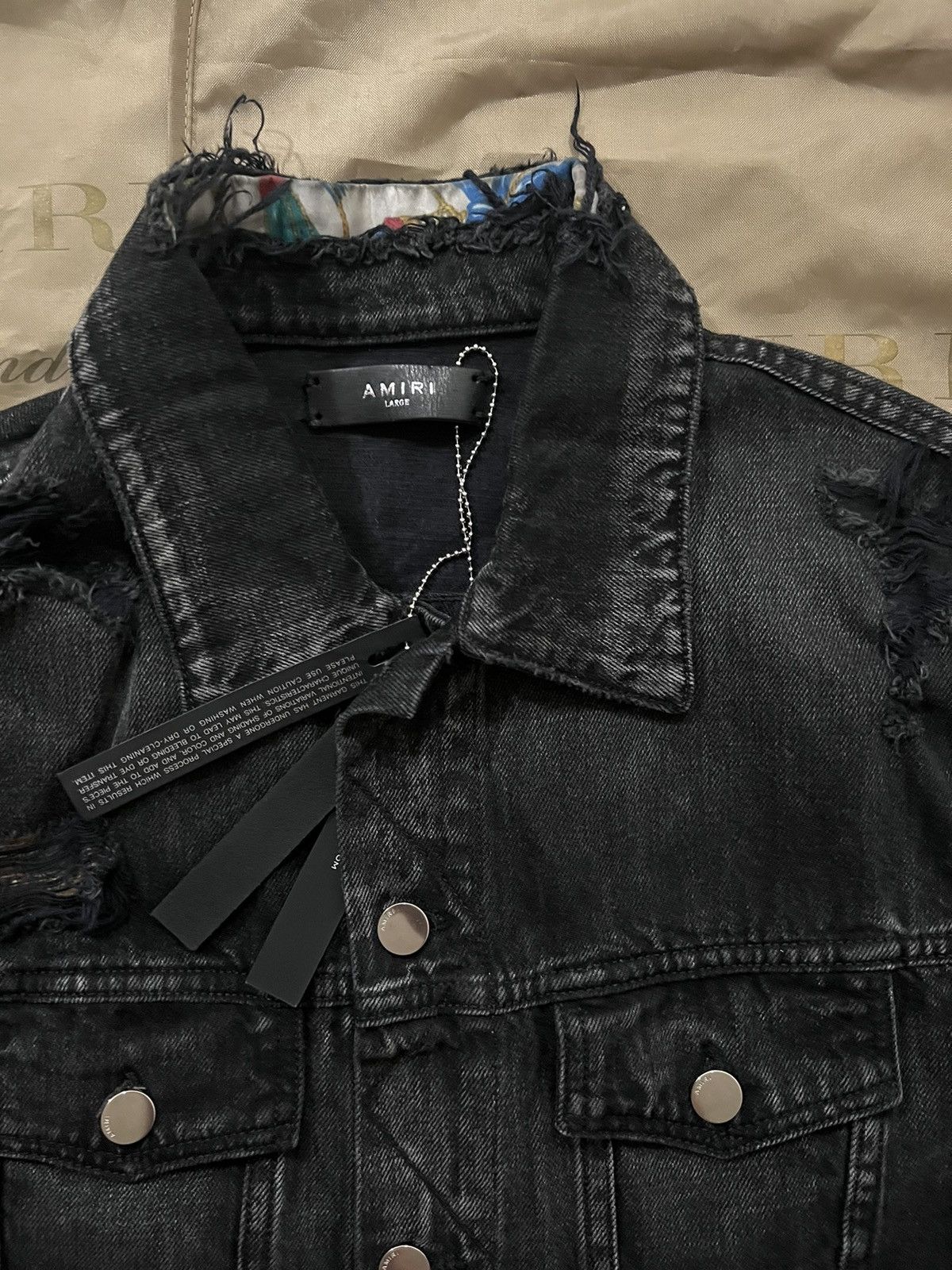 Amiri AMIRI PATCH SCARVES TRUCKER JACKET ANTIQUE size L $2500 Size US M / EU 48-50 / 2 - 2 Thumbnail