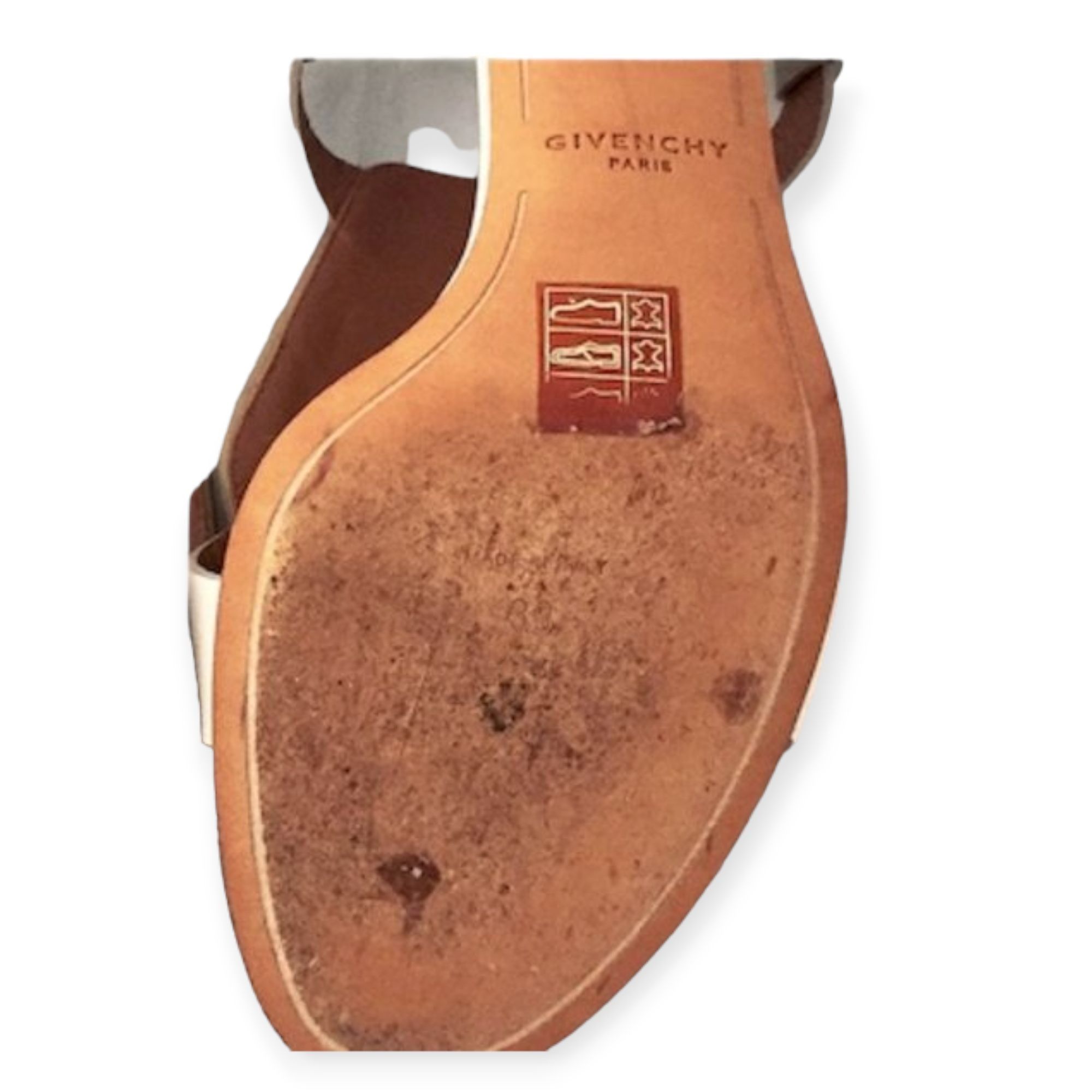 Givenchy Givenchy two tone sling back sandals in Ecru and Beige Leath Size US 9 / IT 39 - 7 Thumbnail