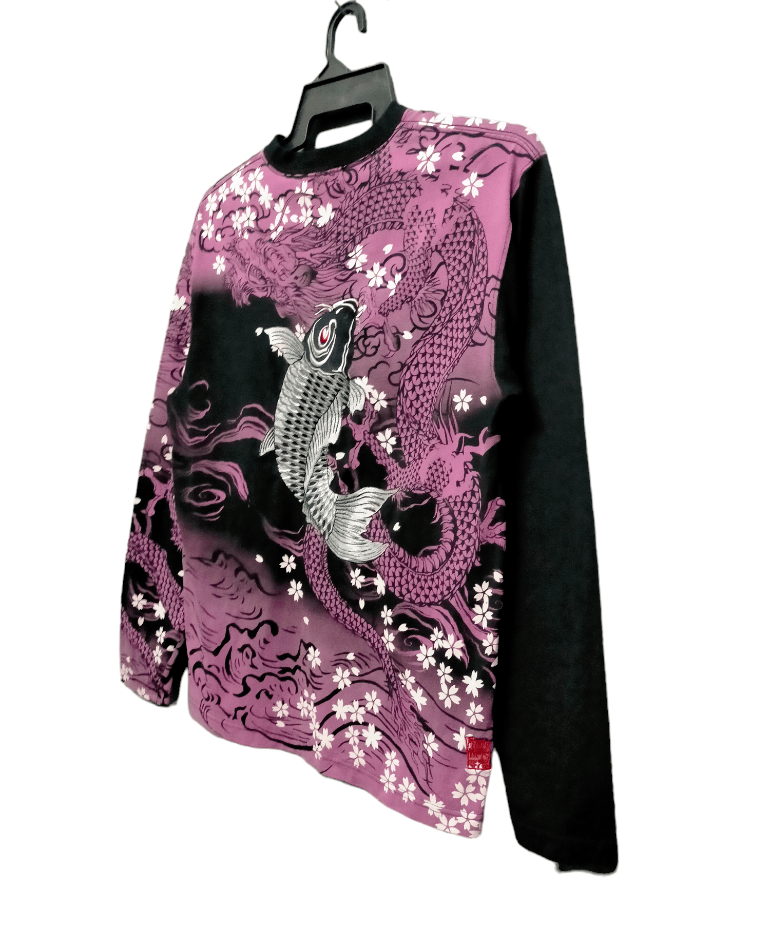 Japanese Brand Karakuri Tamashi Embroiderd Fish koi x Dragon tee Size US L / EU 52-54 / 3 - 3 Thumbnail
