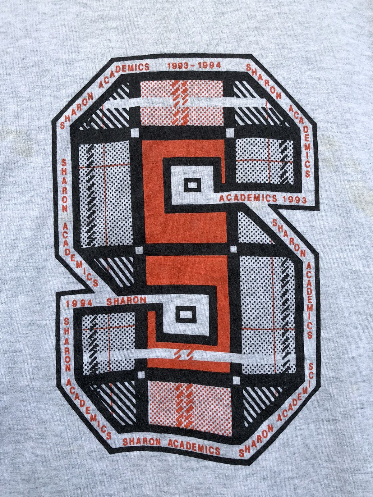 Vintage Vintage 90s Letter S Sharon Academics Tshirt Size US XL / EU 56 / 4 - 6 Thumbnail