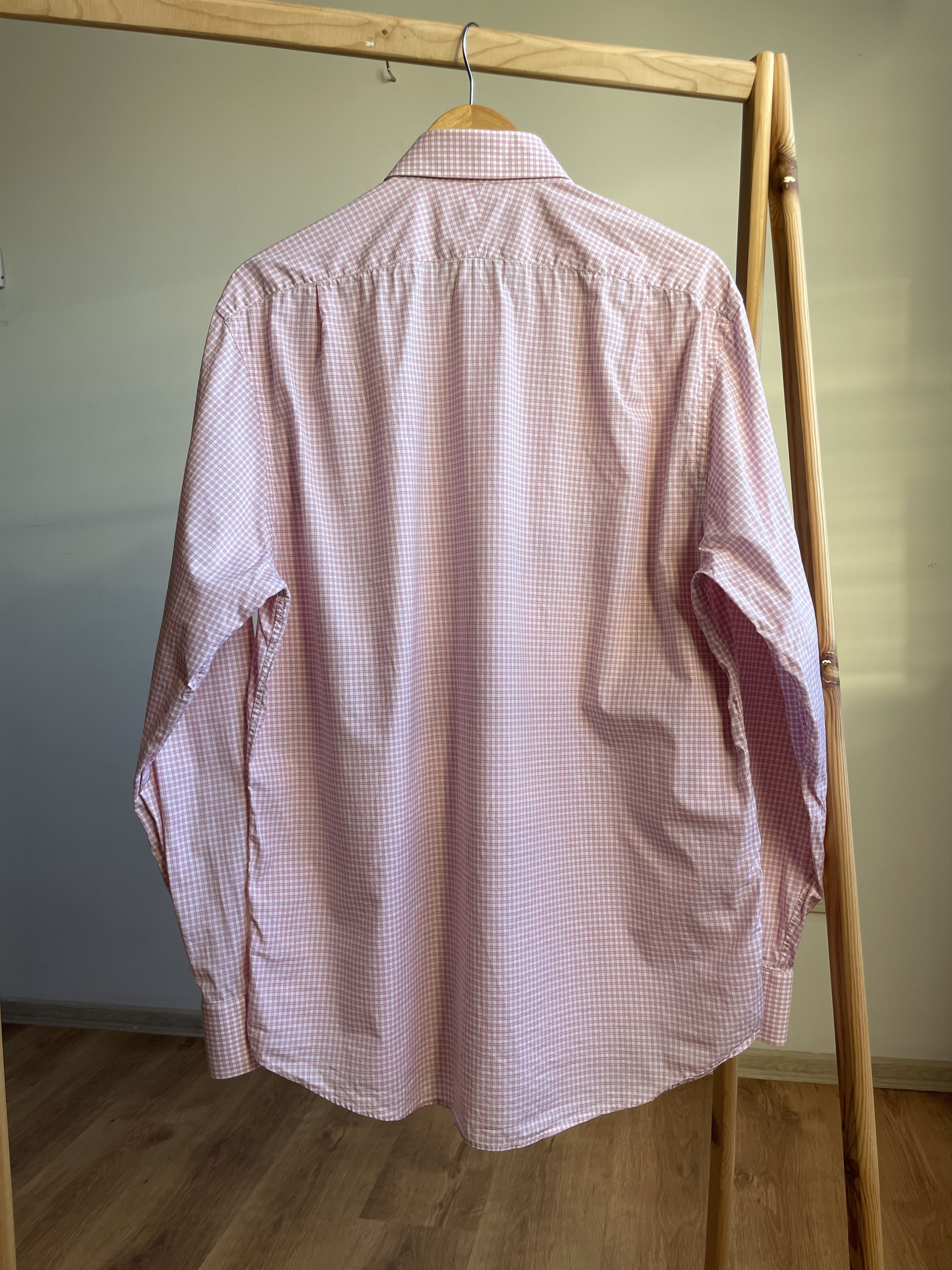 Gieves & Hawkes Gieves & Hawkes Pink Check Dress Shirt Neck Size 16.5 in Size 46R - 2 Thumbnail