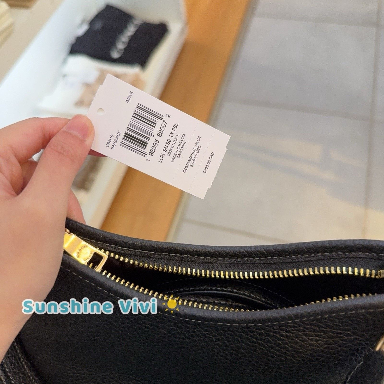 Coach NWT COACH Laurel Small Shoulder Bag CBH16 Gold/Black Size ONE SIZE - 4 Thumbnail