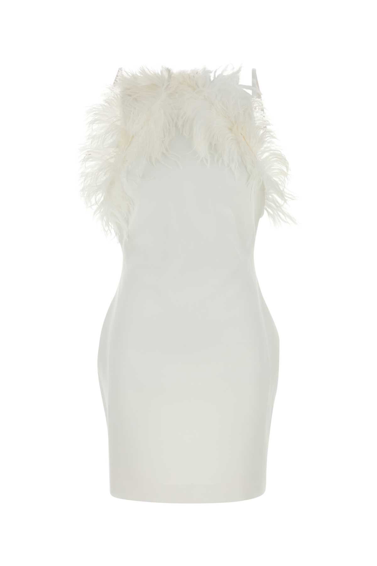 The Attico White Stretch Cady Mini Dress Size XS / US 0-2 / IT 36-38 - 1 Thumbnail