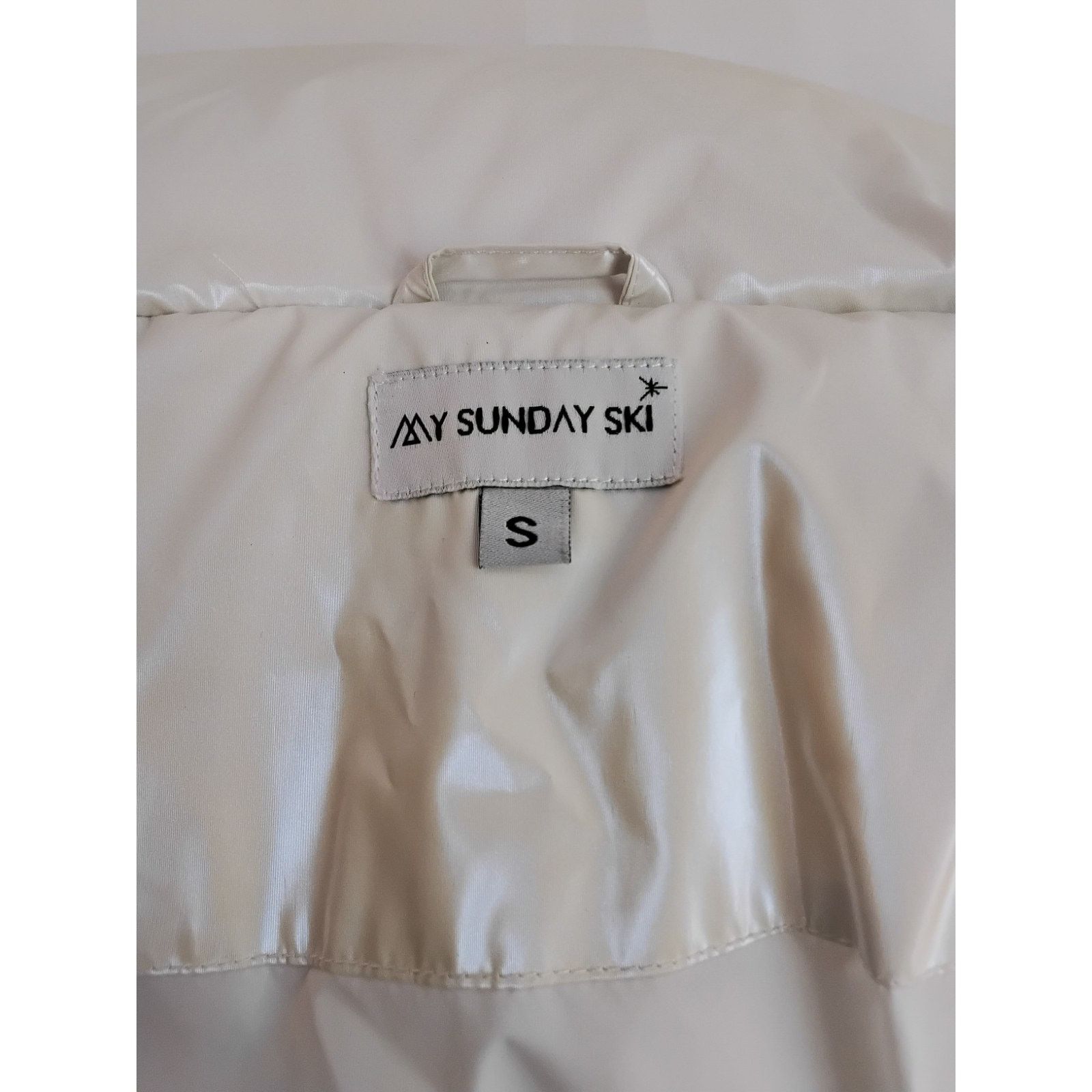 Other My Sunday Ski Down Jacket Women's Small Cream Holographic Size S / US 4 / IT 40 - 10 Thumbnail