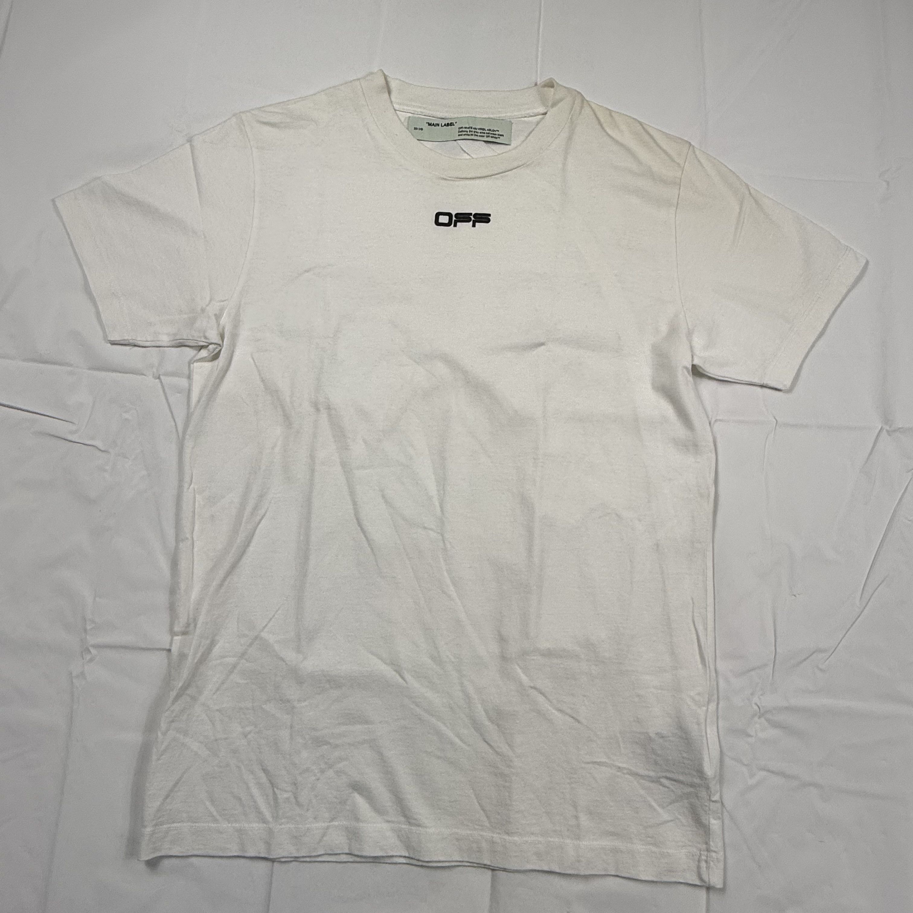 Off-White Off-White Virgil Abloh OFF Logo White Cotton T-Shirt Size US M / EU 48-50 / 2 - 2 Thumbnail