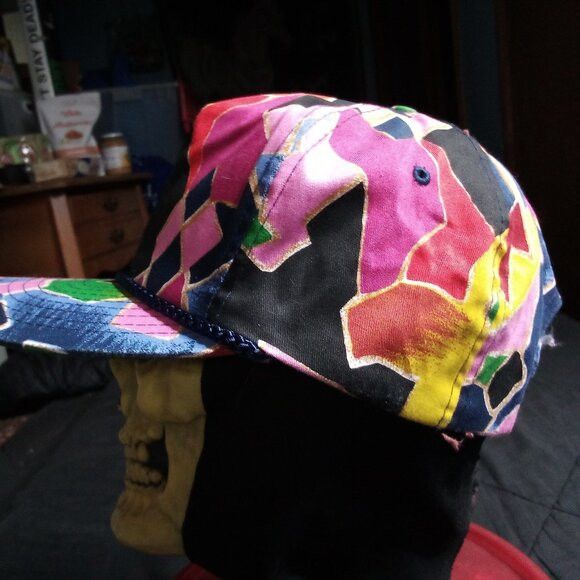 Other Deadstock Vintage Abstract Geometric Snap Trucker Hat Cap Size ONE SIZE - 3 Thumbnail