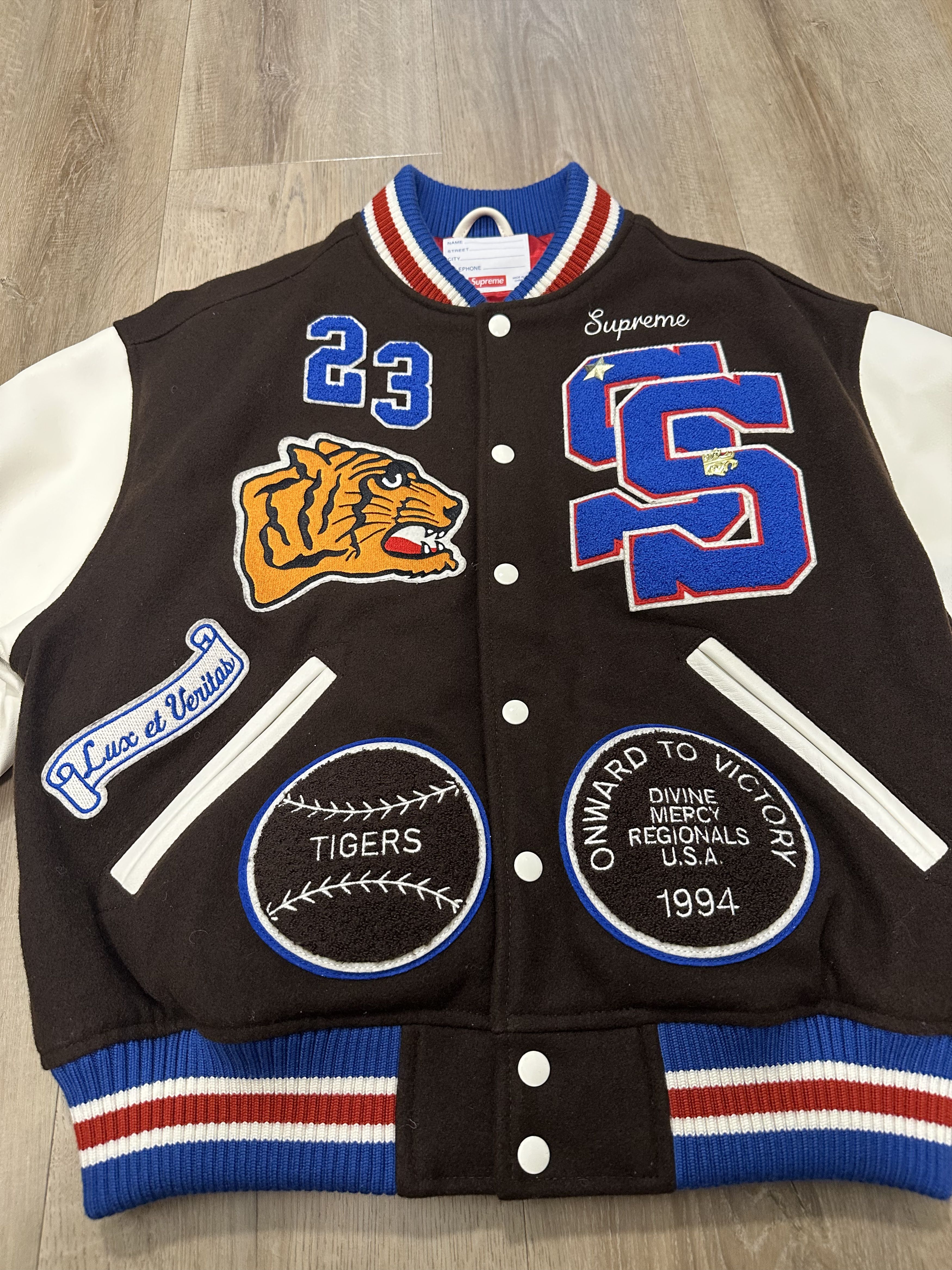 Supreme Supreme Tiger Varsity Jacket Size US S / EU 44-46 / 1 - 3 Thumbnail