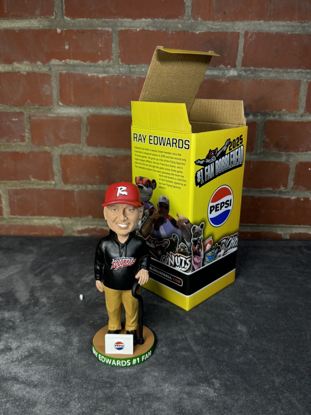 MLB Richmond Flying Squirrels Ray Edwards Fan Bobblehead SGA Size ONE SIZE - 1 Thumbnail