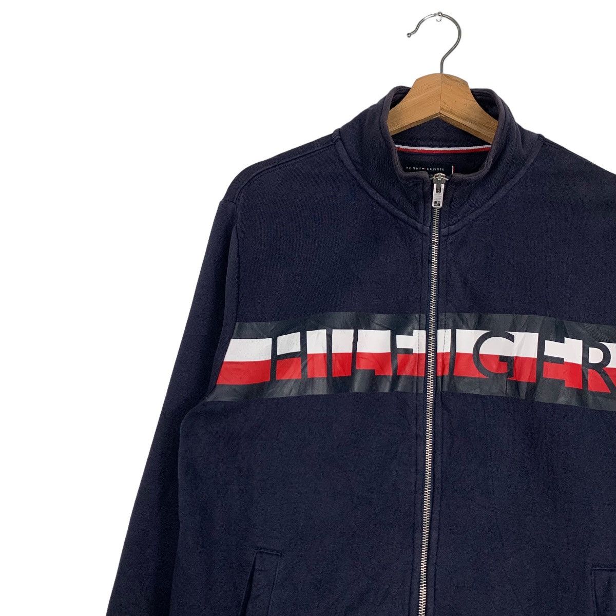 Tommy Hilfiger TOMMY HILFIGER Big Logo Sweater Jacket #0682-C31 Size US XL / EU 56 / 4 - 6 Thumbnail