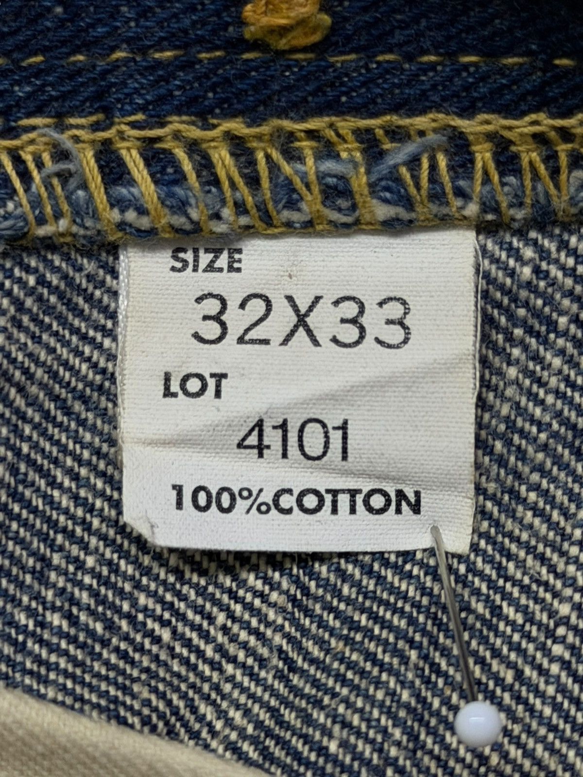 Lee Vintage Lee Union Made Lot 4101 Half Selvedge Japanese Denim Size US 31 - 13 Thumbnail