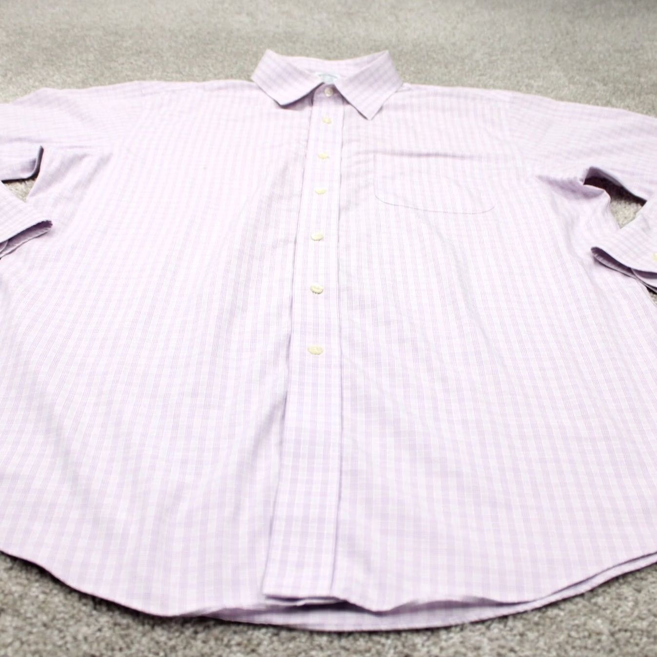 Brooks Brothers Brooks Brothers Shirt Mens 16 1/2 36 Pink Non-Iron Supima Cotton L/S Dress Shirt Size US XL / EU 56 / 4 - 3 Thumbnail