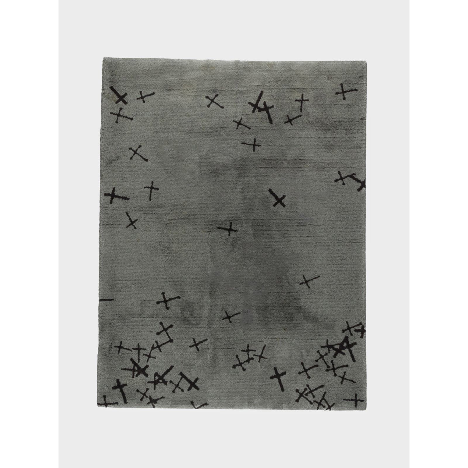 Pre-owned Undercover Aw02 'witch's Cell' Cross Rug In Grey