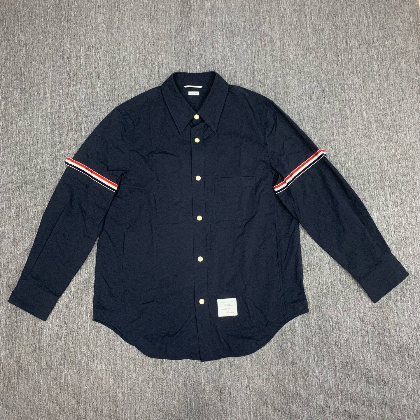 Thom Browne Thom Browne Navy Nylon Shirt Jacket Size US XL / EU 56 / 4 - 1 Thumbnail