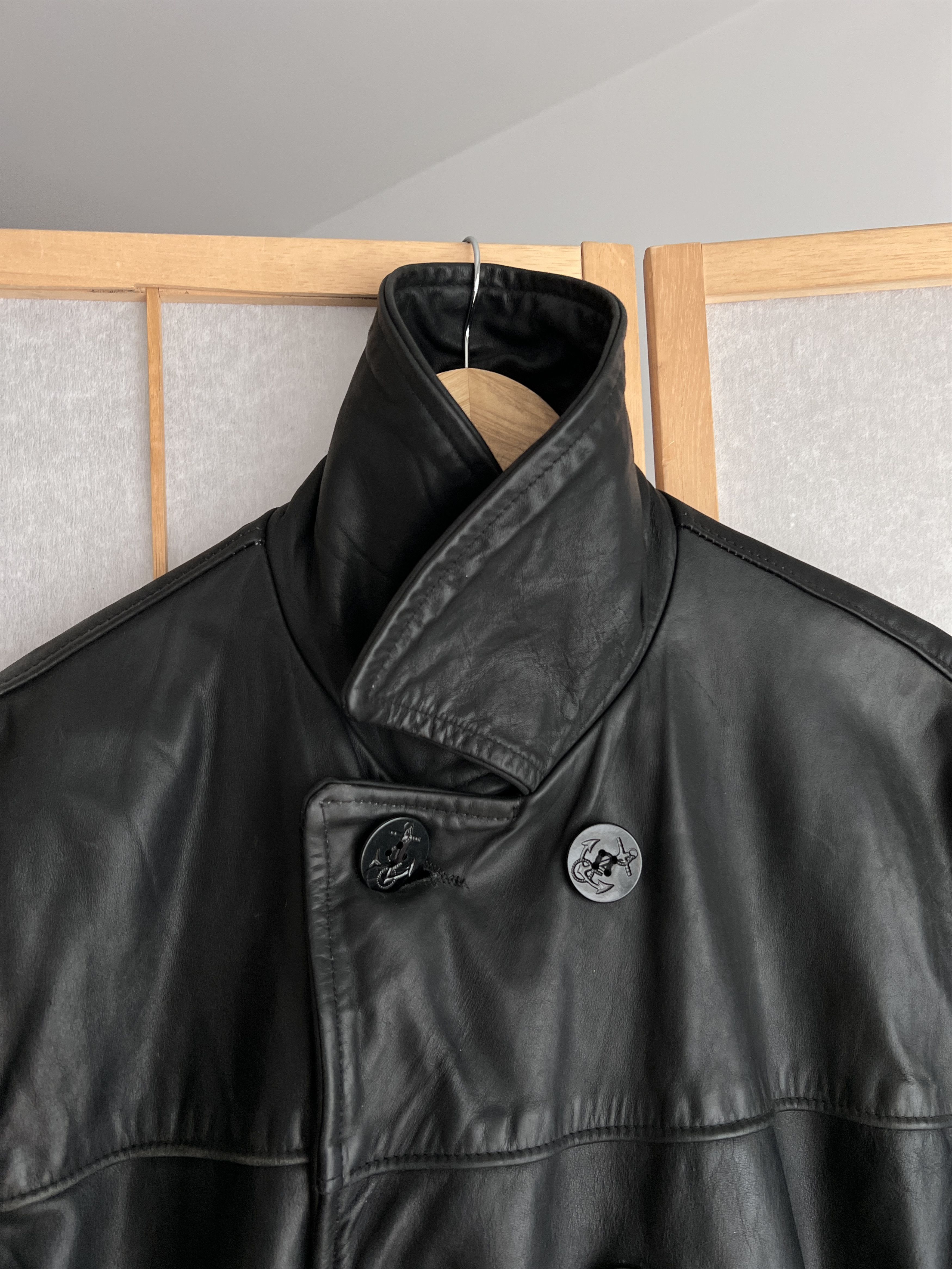 Schott Schott USA 740N PEA Jacket vintage 80s Leather rare coat Size US M / EU 48-50 / 2 - 14 Thumbnail