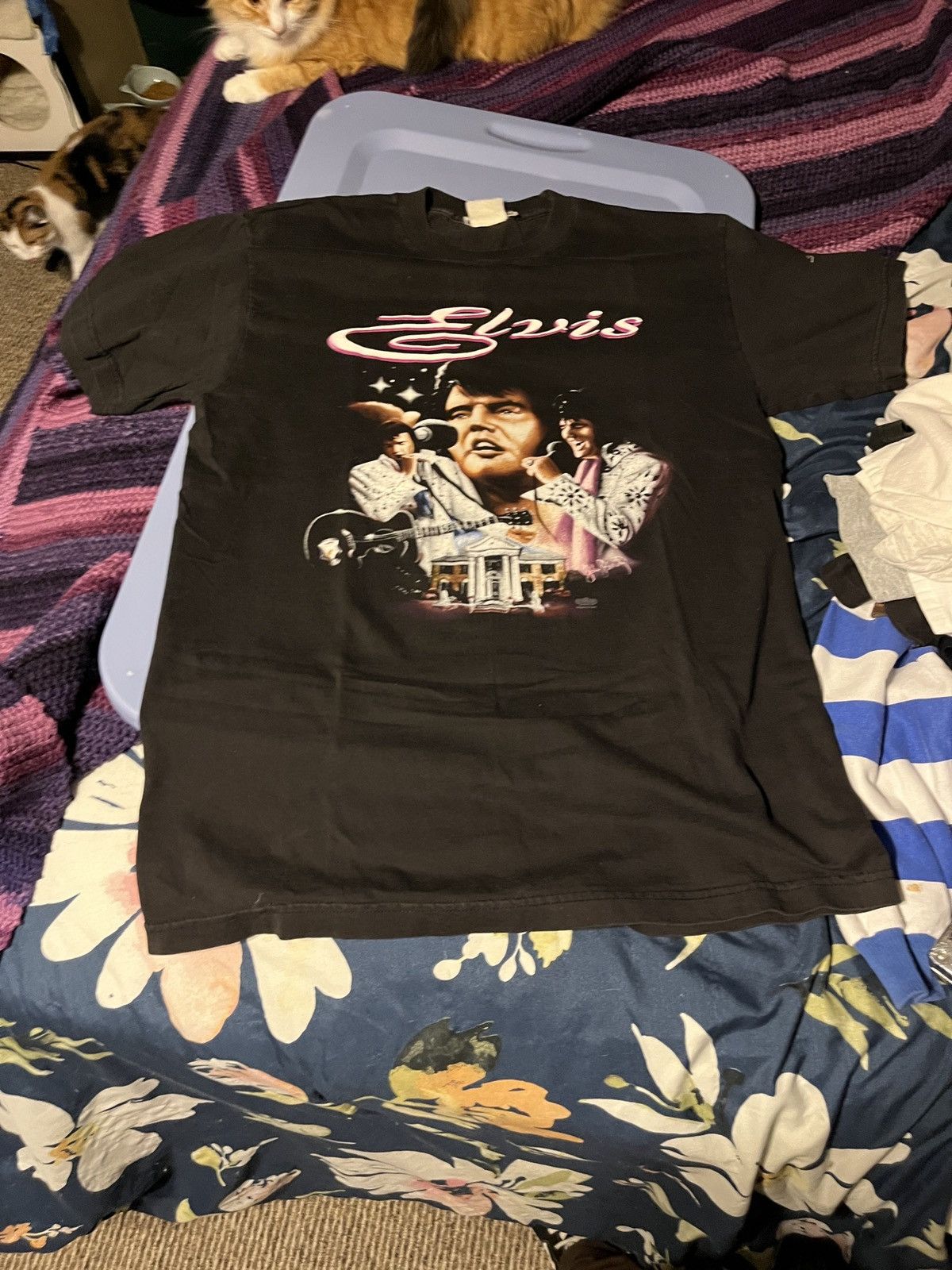 Vintage Vintage Elvis Shirt Size US XL / EU 56 / 4 - 1 Thumbnail
