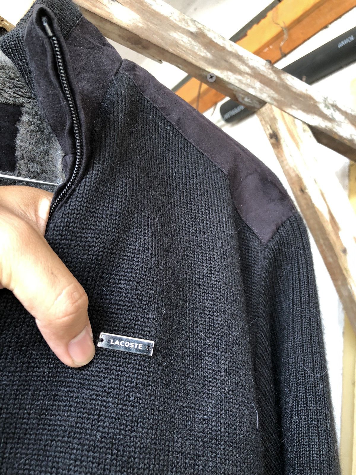 Lacoste Lacoste Knit Sherpa Zip Up Jacket For Winter Size US M / EU 48-50 / 2 - 8 Thumbnail