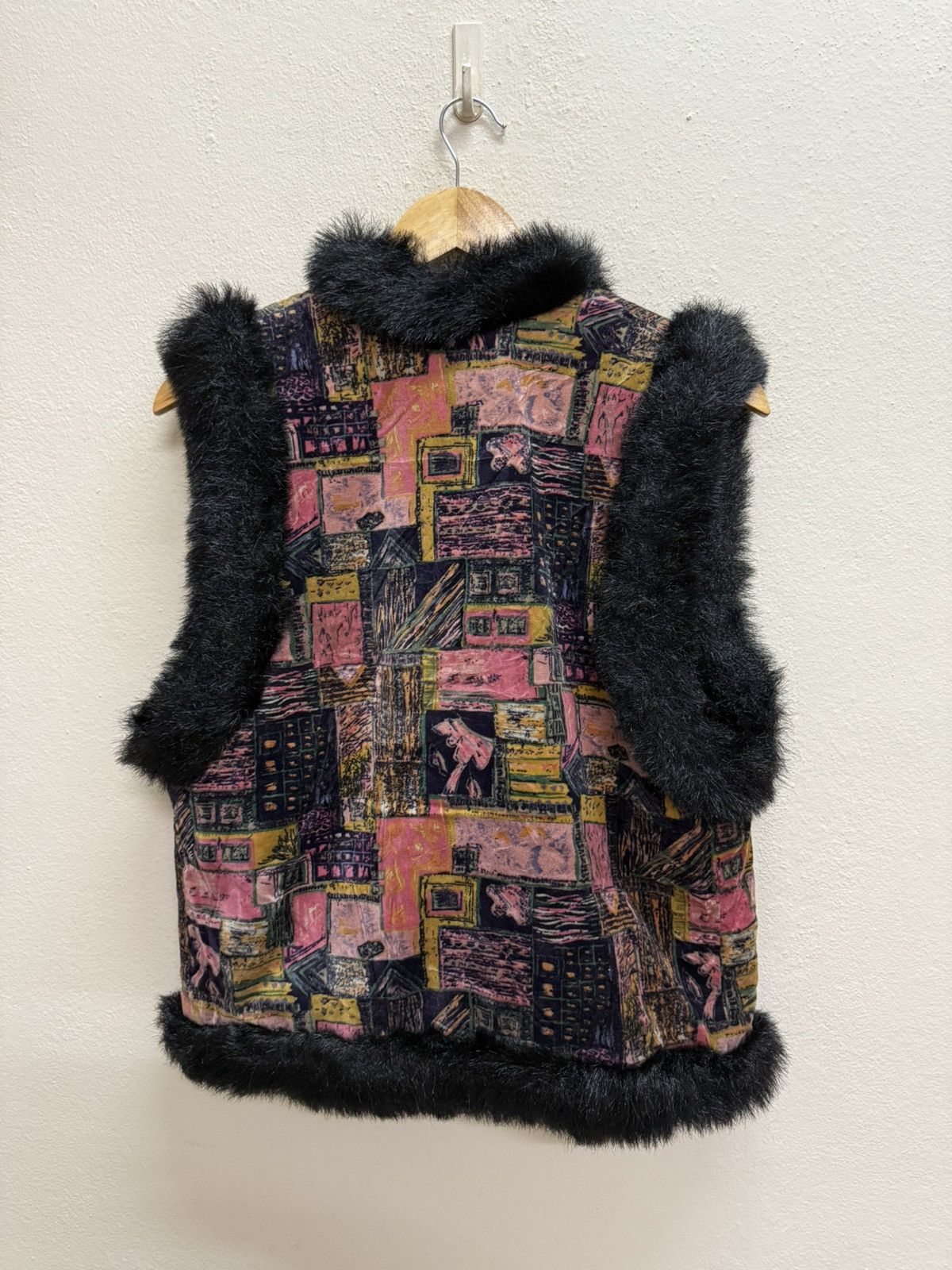 Japanese Brand × Vintage Libhober Floral Mohair Trimming Fur Vests Size US S / EU 44-46 / 1 - 14 Thumbnail