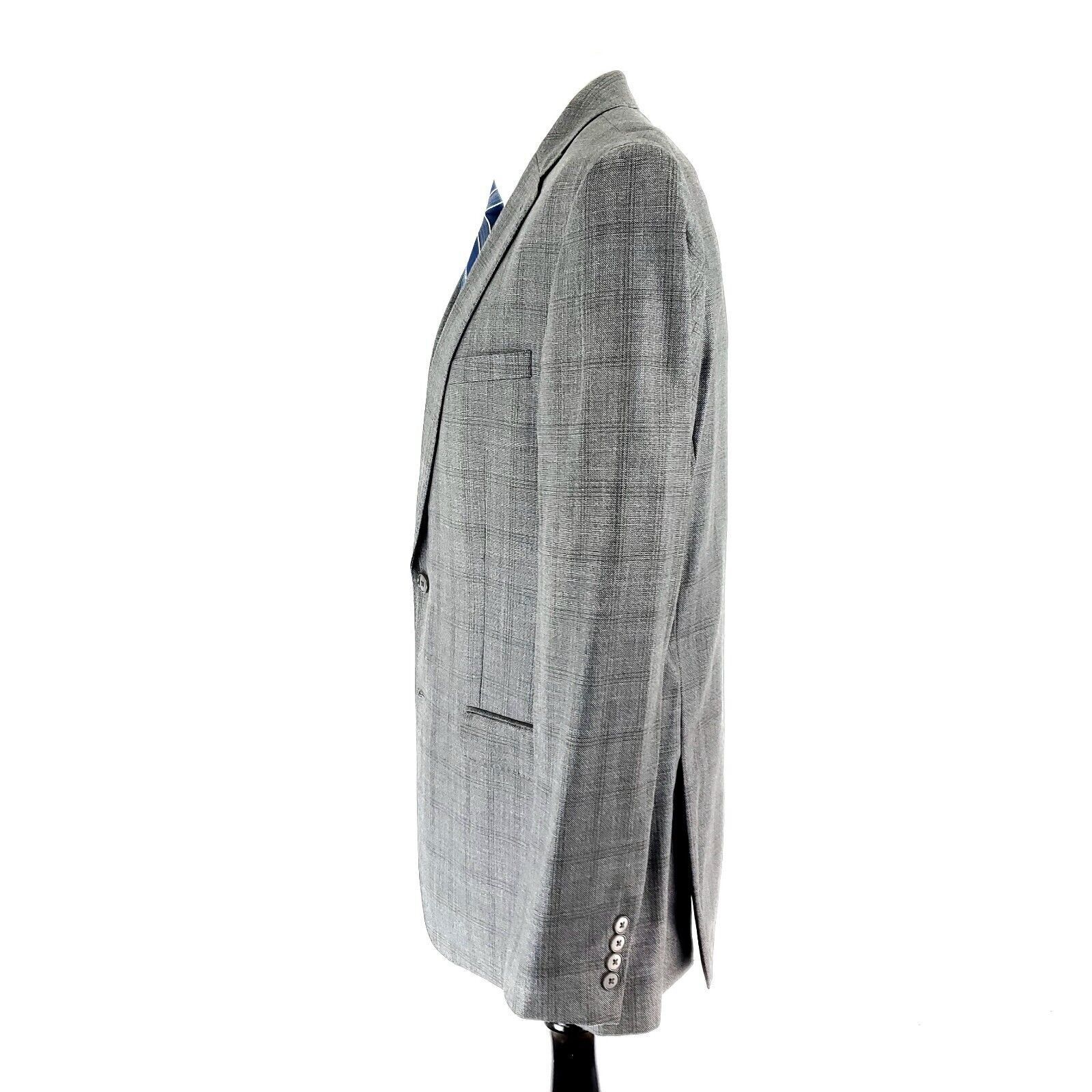 Calvin Klein Calvin Klein Wool Silk 2 Button Blazer 42R Gray Brown Sharks Size 42R - 4 Thumbnail