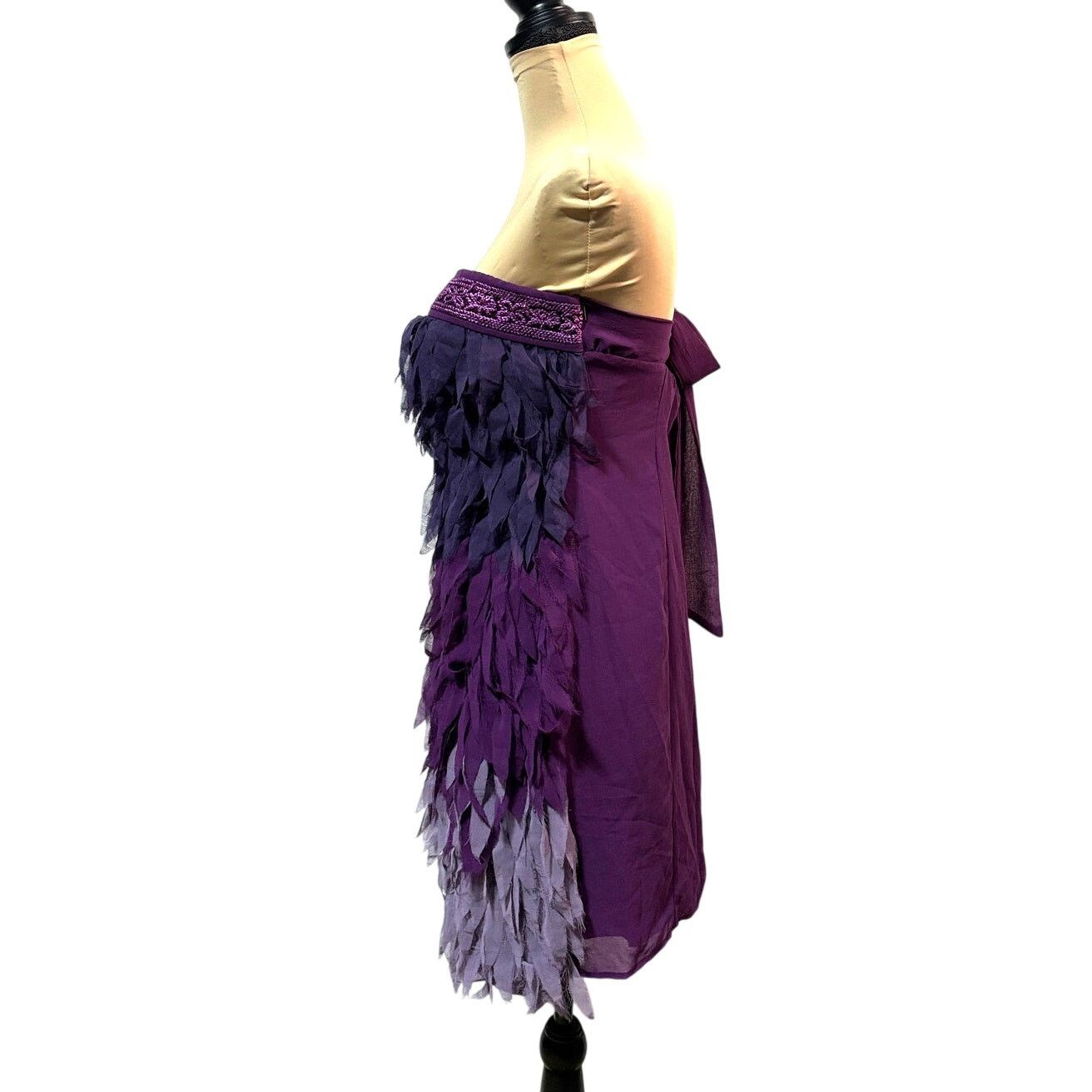 Other MINUET Purple Ombre Strapless Tie-back Mini Dress | NWT Size L / US 10 / IT 46 - 4 Thumbnail