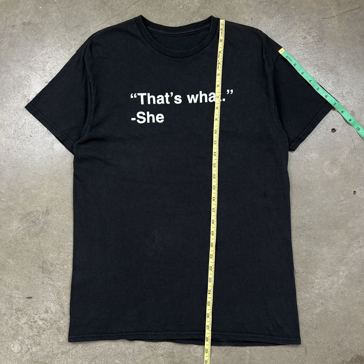 Vintage 1990s Wording Tee - That’s What She Size US M / EU 48-50 / 2 - 8 Thumbnail