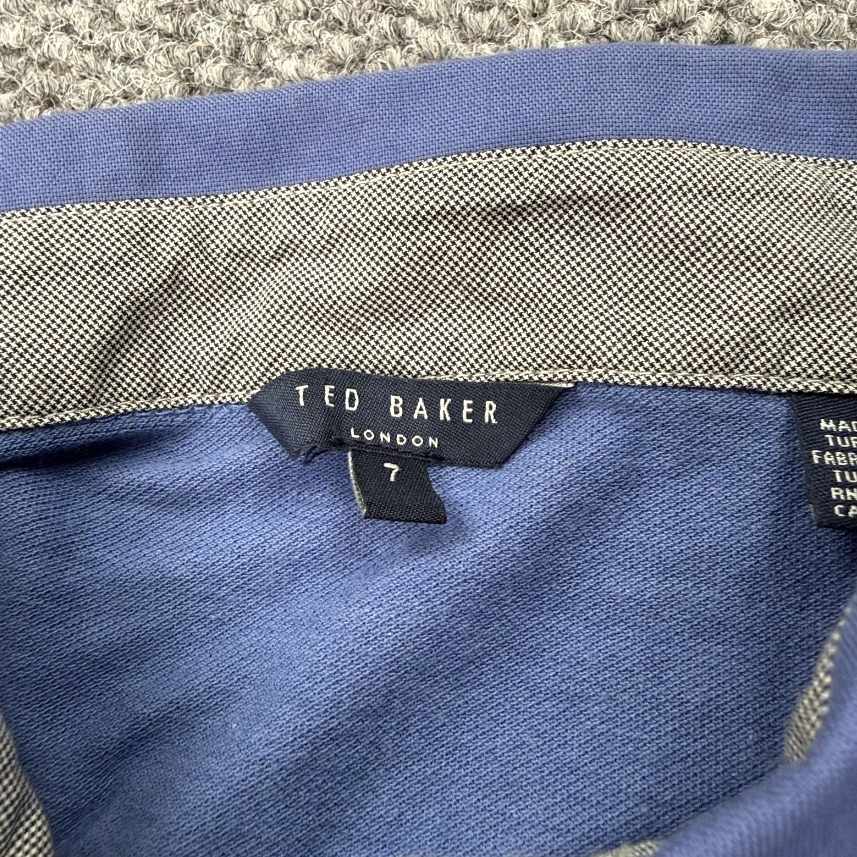Ted Baker Ted Baker London Polo Shirt 3XL Mens Blue Button Down Collar Pocket Contrast Size US XXL / EU 58 / 5 - 5 Thumbnail