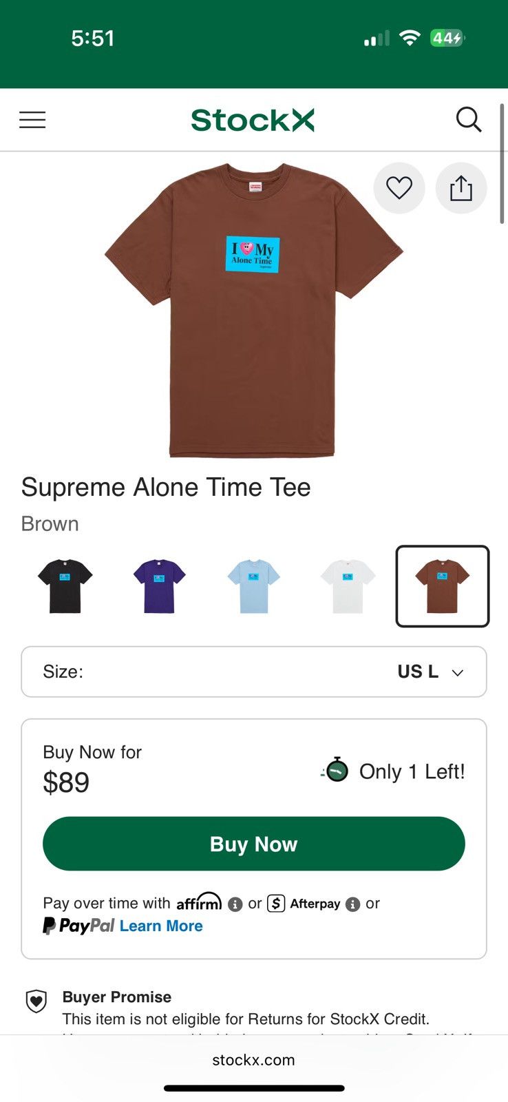 Supreme Supreme “alone time” tee Size US XL / EU 56 / 4 - 4 Thumbnail