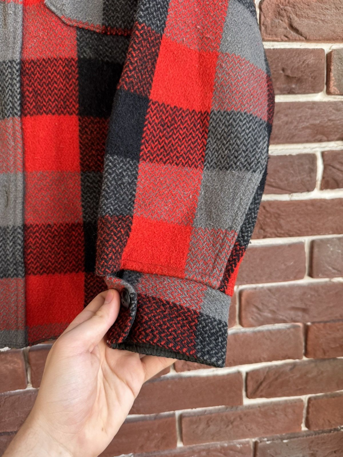 Vintage Vintage melton Wool flannel Red button up shirt motorcycle M Size US M / EU 48-50 / 2 - 7 Thumbnail