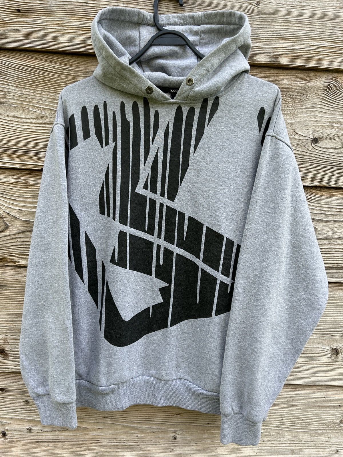 Karl Kani Vintage Karl Kani Big Allover Logo Hoodie In Grey Size US M / EU 48-50 / 2 - 1 Thumbnail