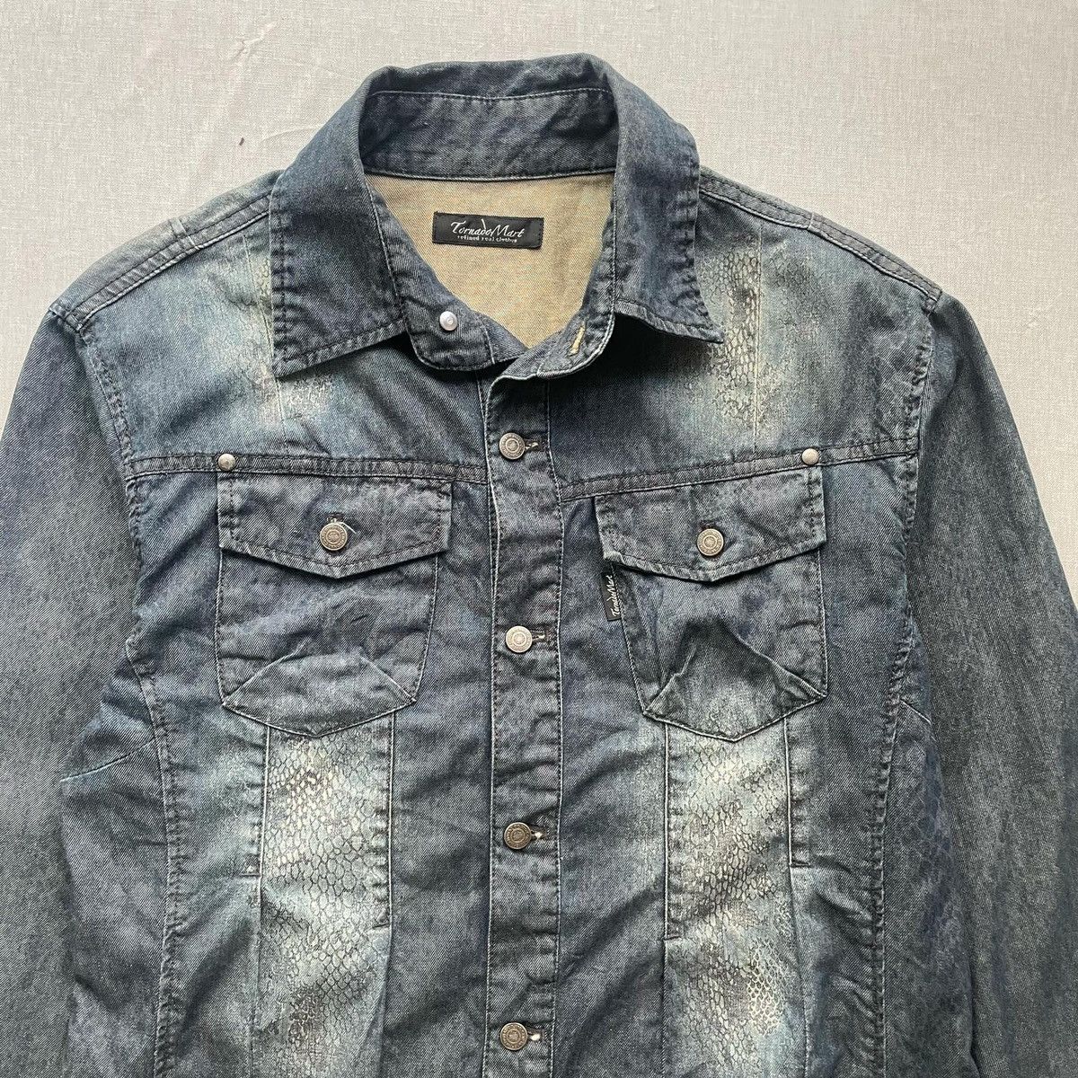 Designer × Japanese Brand × Tornado Mart 2000s Tonardo Mart Snake Skin Western Shirt Size US M / EU 48-50 / 2 - 3 Thumbnail